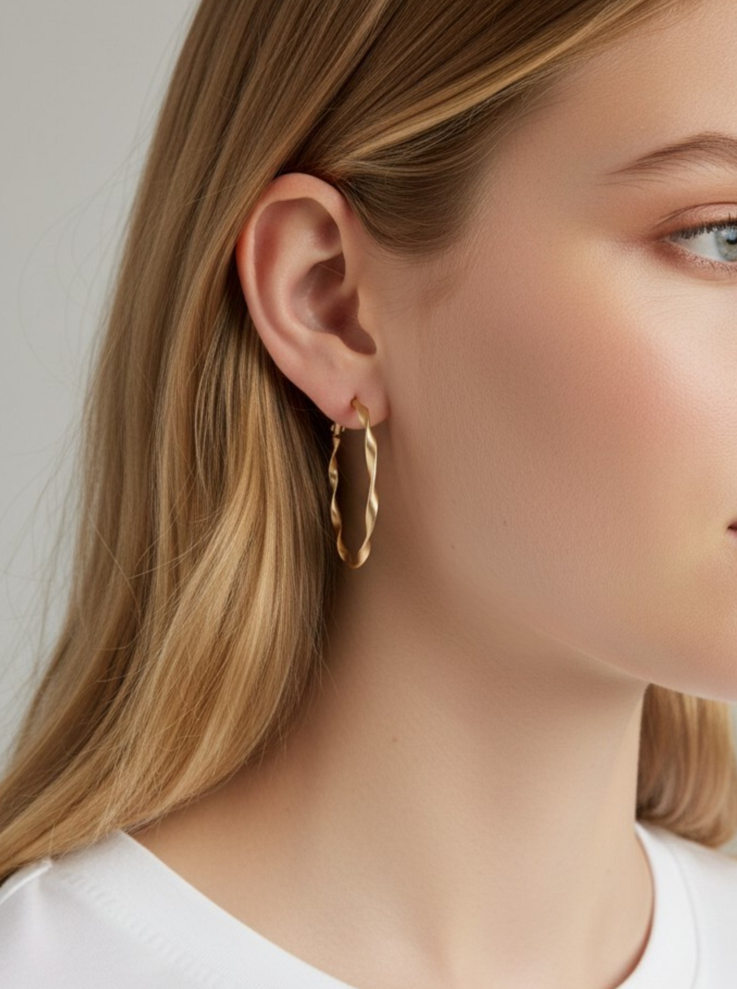 Large Geometric Matte Hoop Earrings