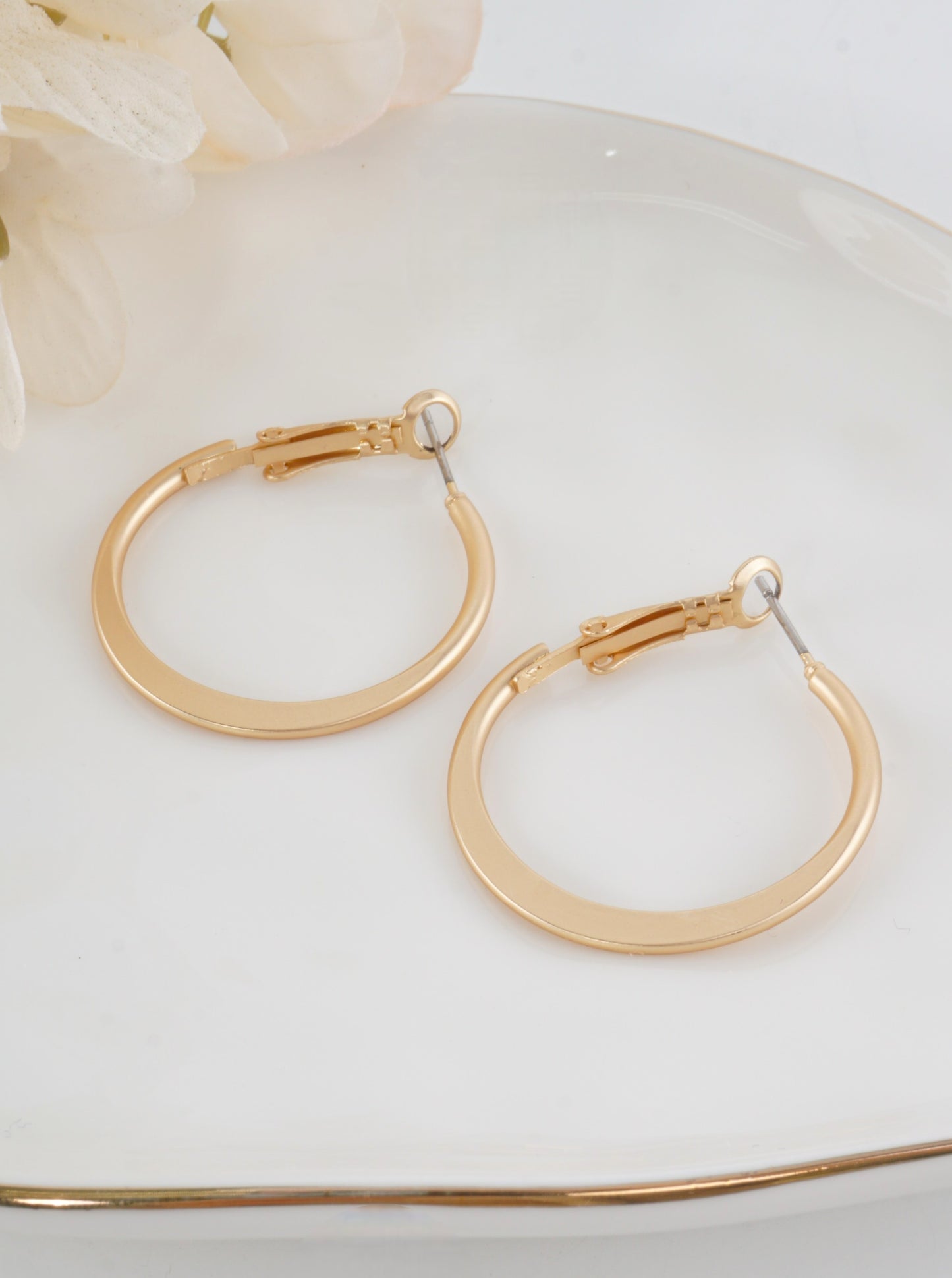Geometric Matte Hoop Earrings