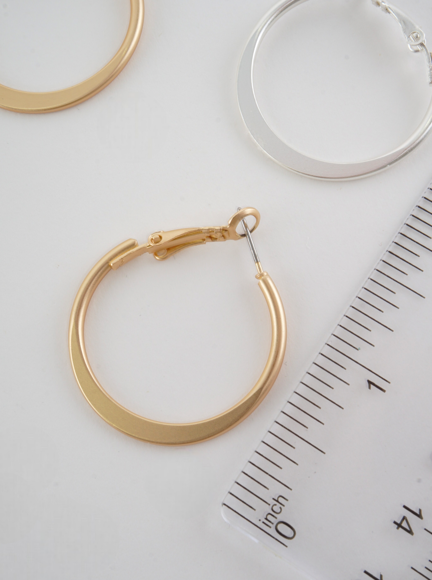 Geometric Matte Hoop Earrings