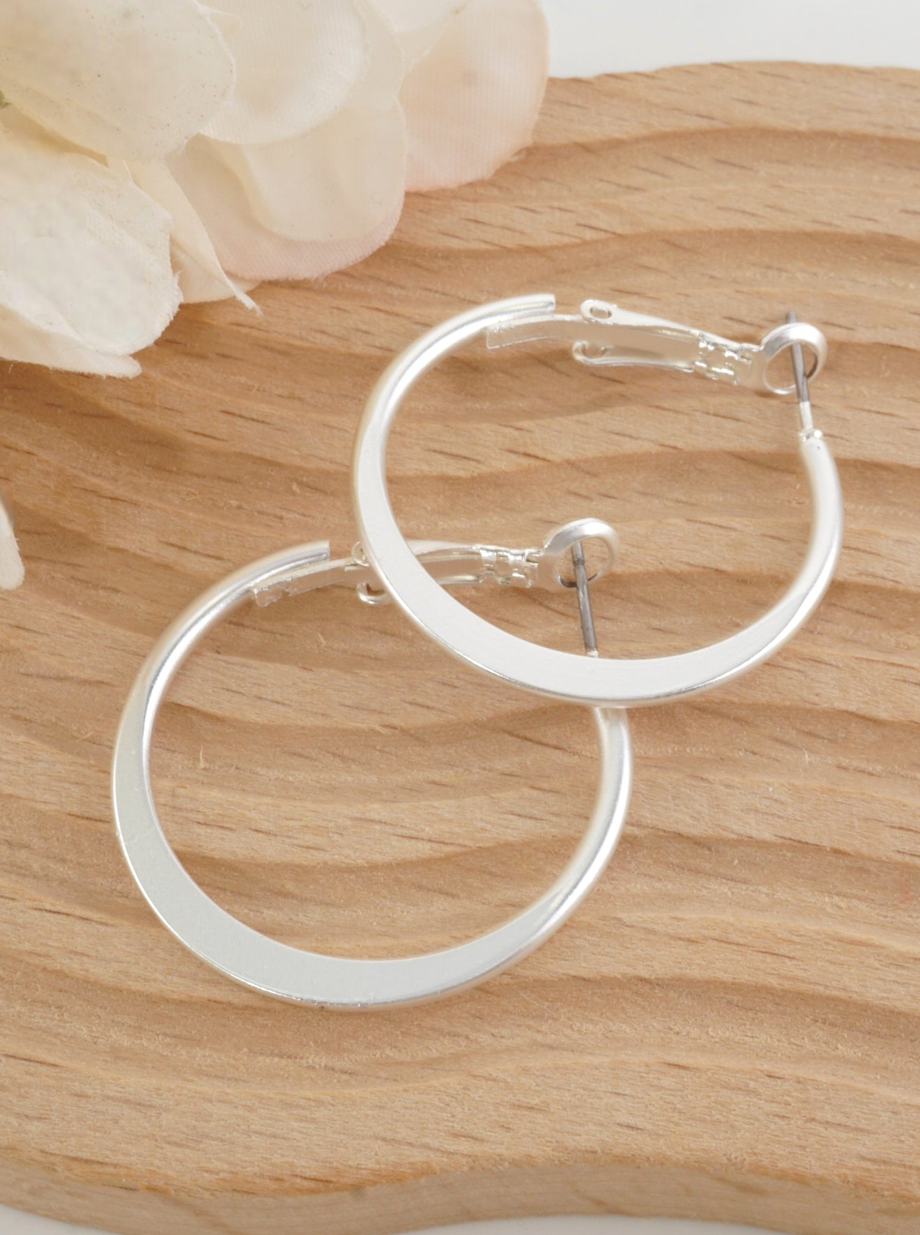 Geometric Matte Hoop Earrings