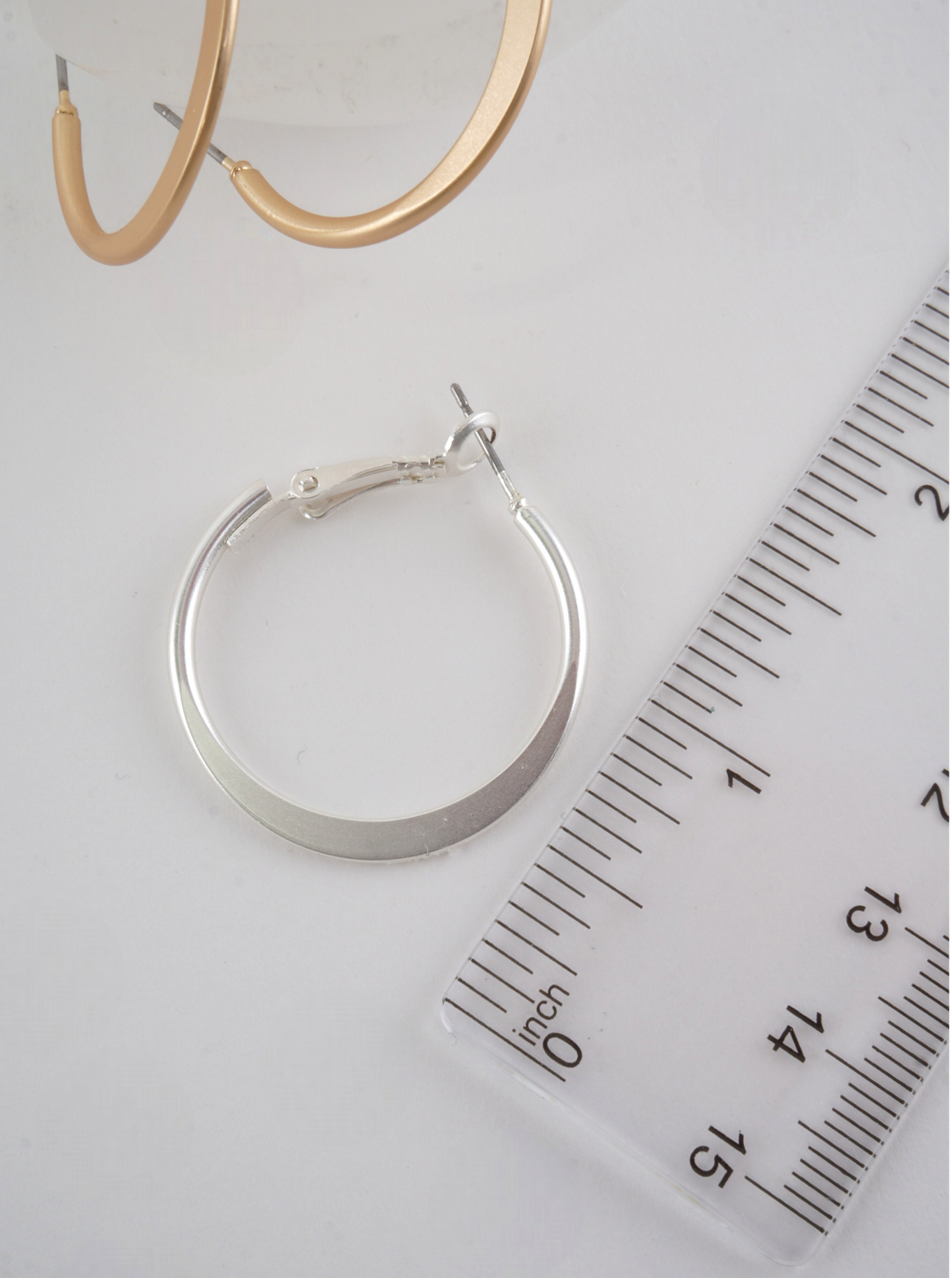 Geometric Matte Hoop Earrings