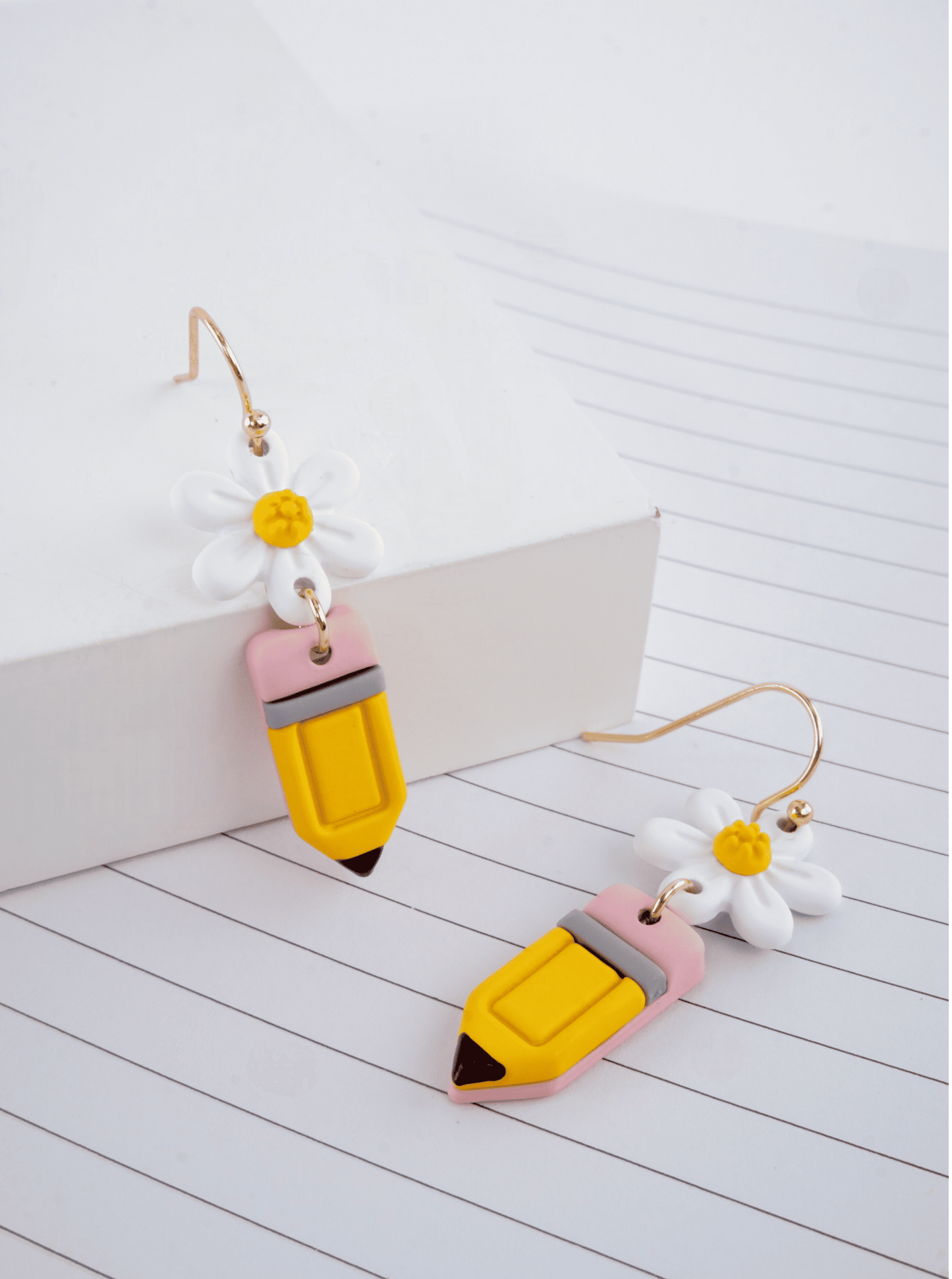Floral Pencil Drop Earrings