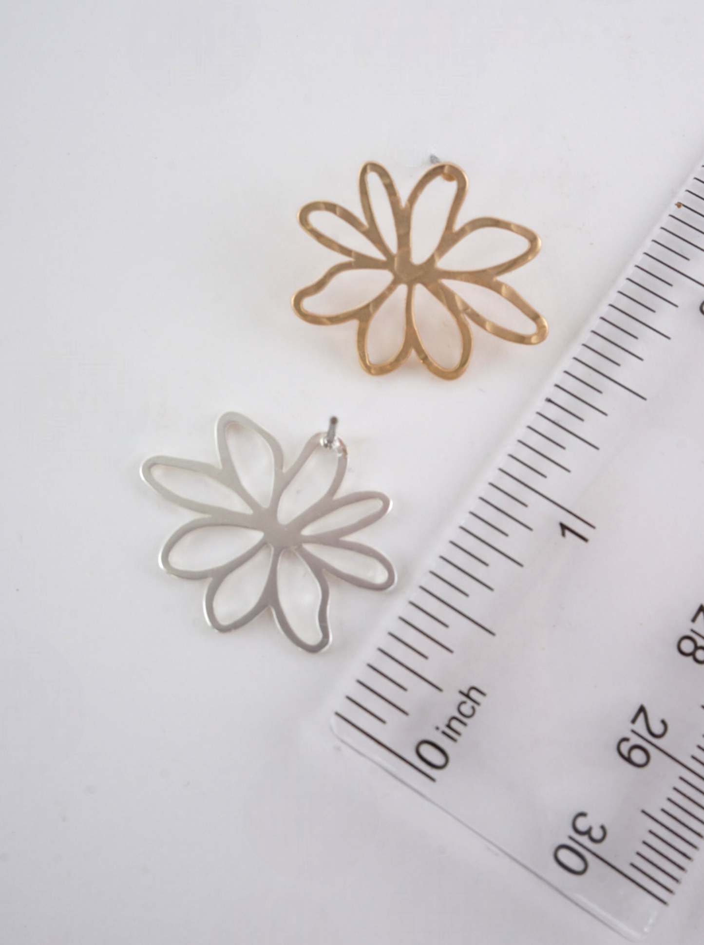 Matte Flower Post Back Earrings