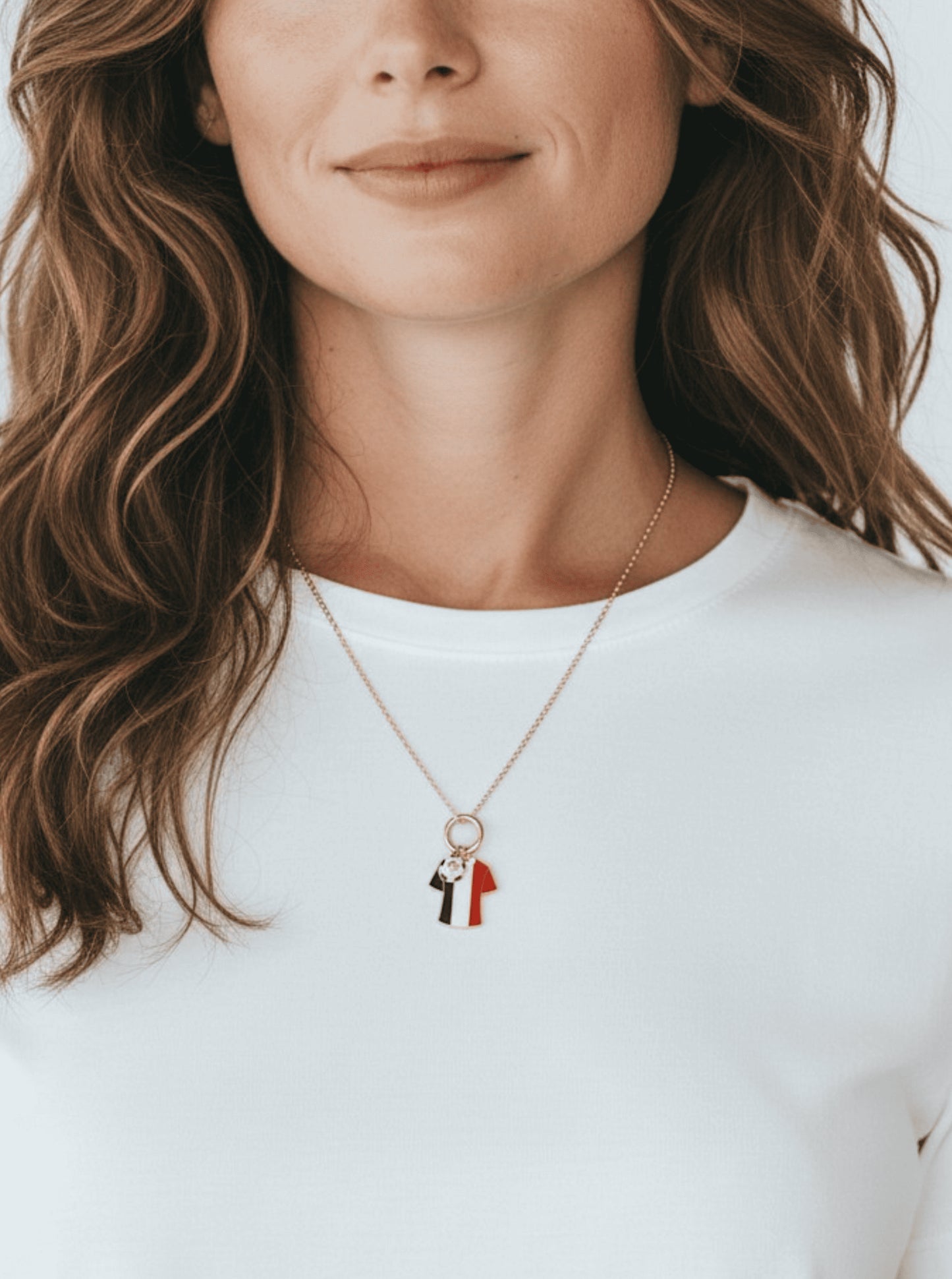 Enameled Soccer Shirt Choker Necklace