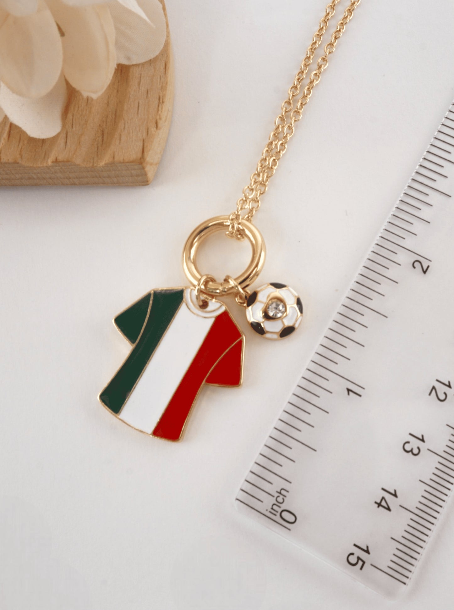 Enameled Soccer Shirt Choker Necklace