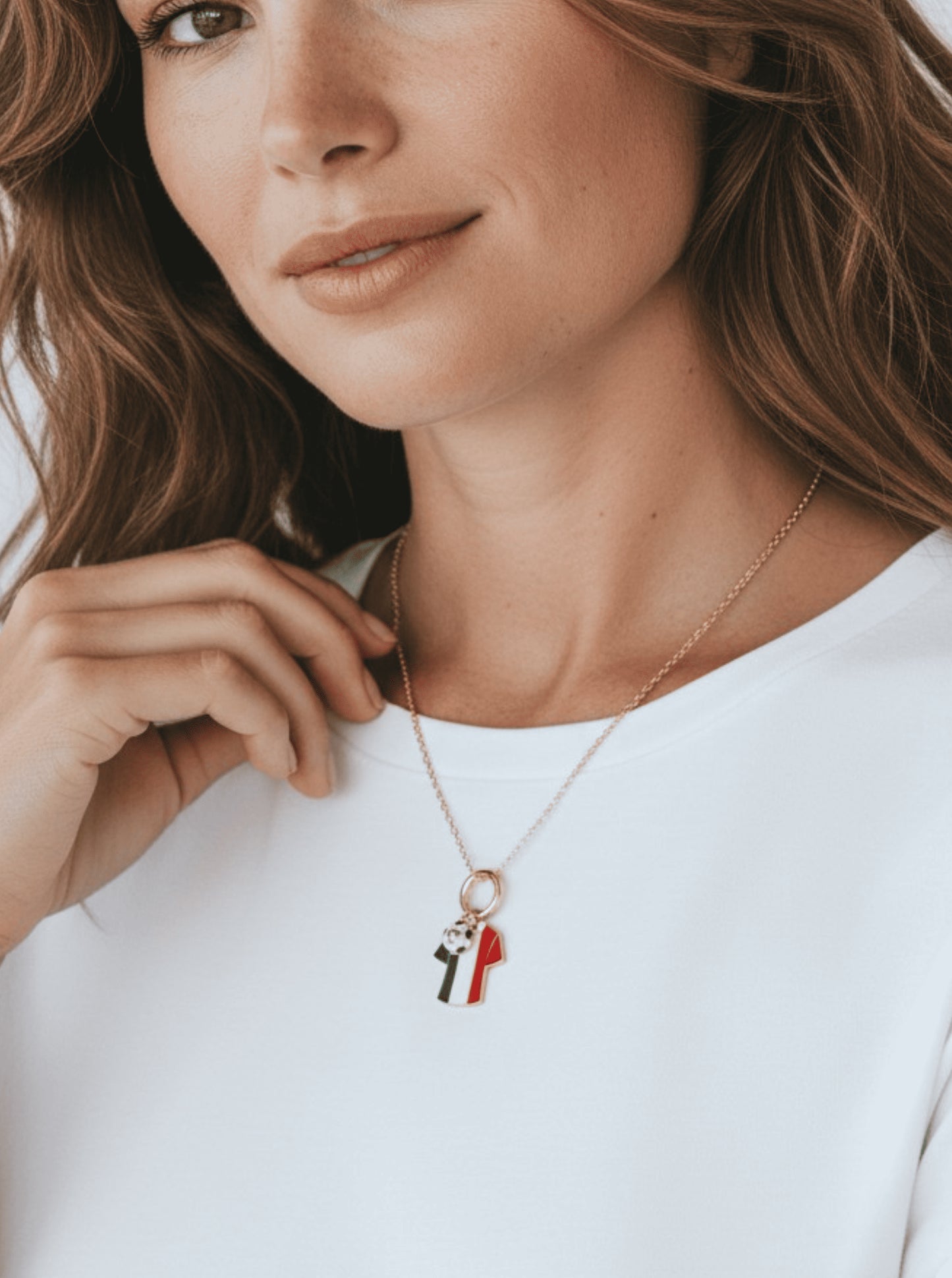 Enameled Soccer Shirt Choker Necklace