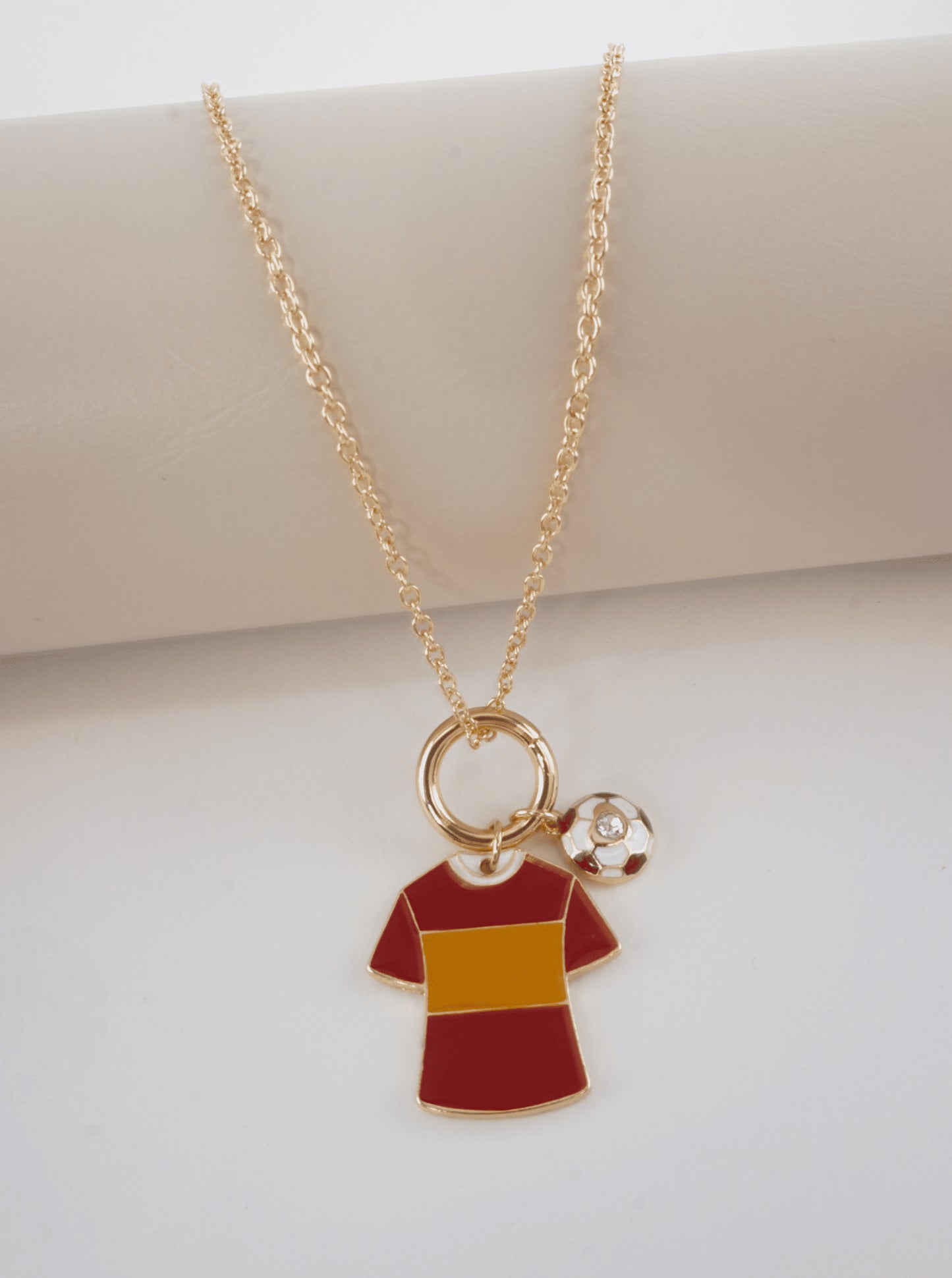 Enameled Soccer Shirt Choker Necklace