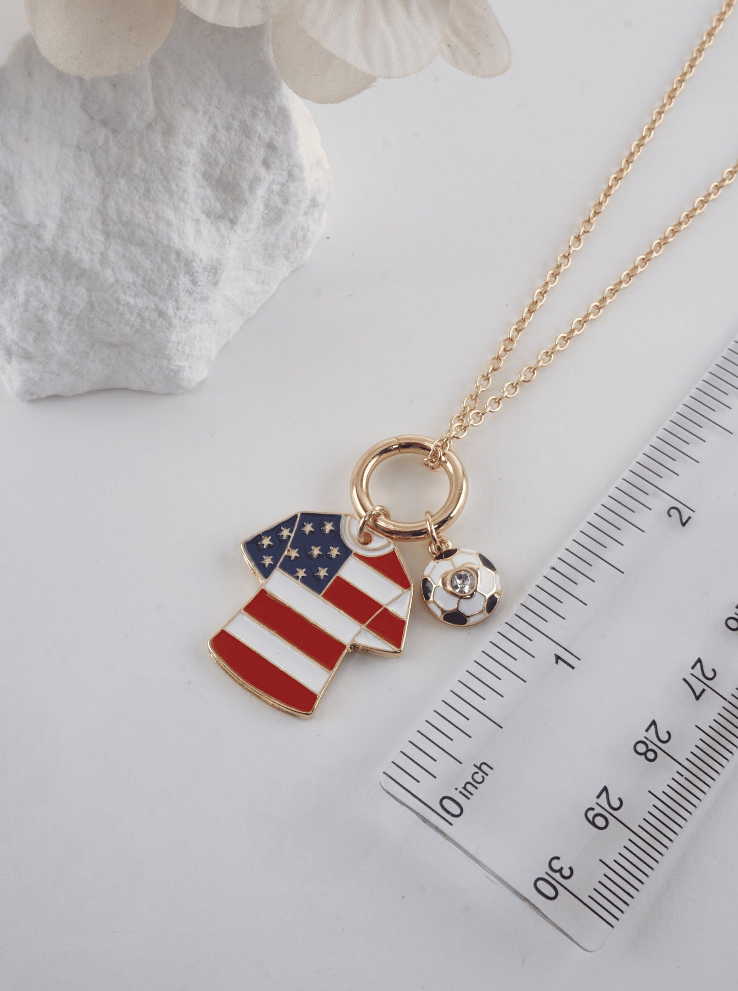 Enameled Soccer Shirt Choker Necklace