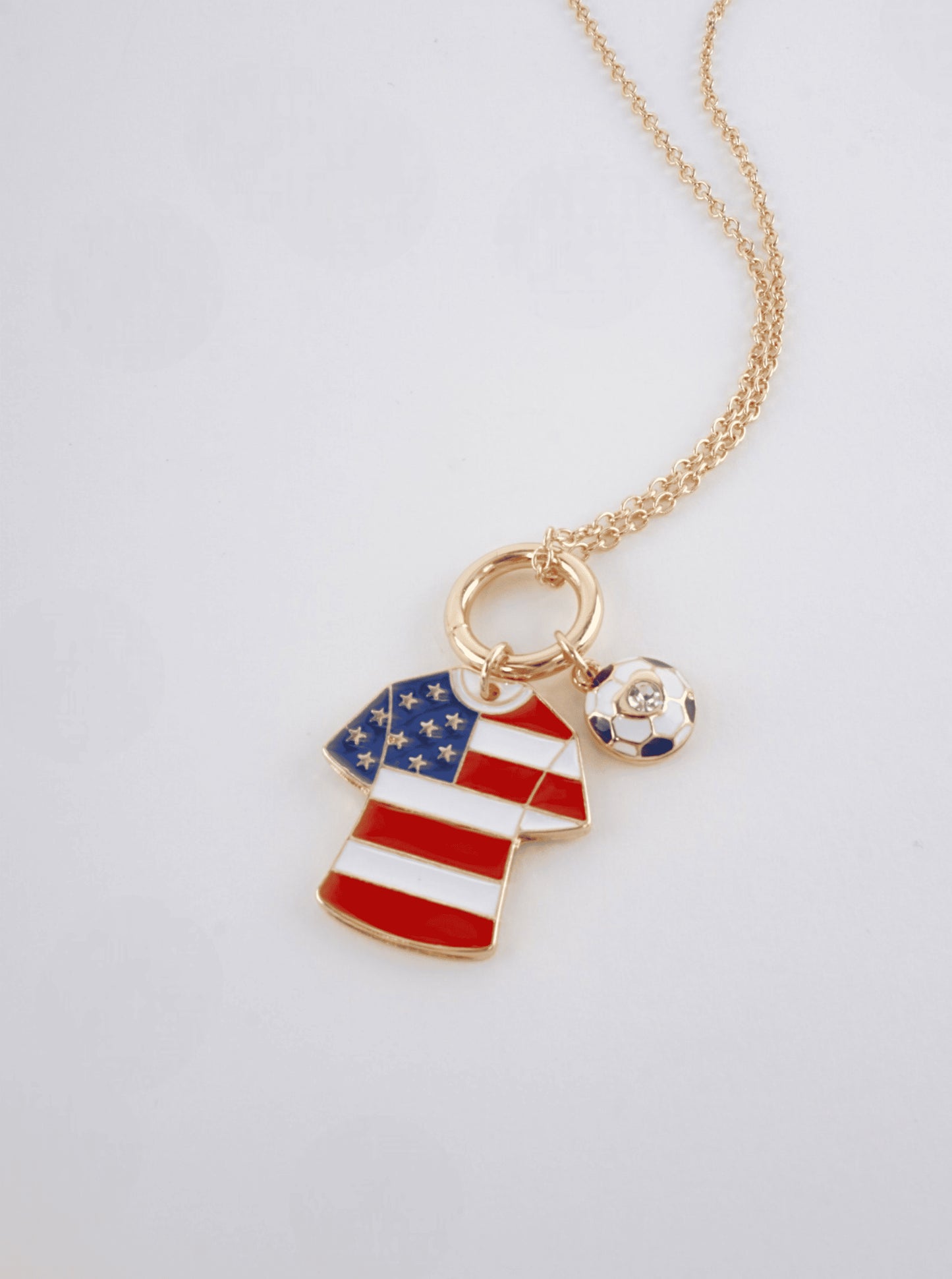 Enameled Soccer Shirt Choker Necklace