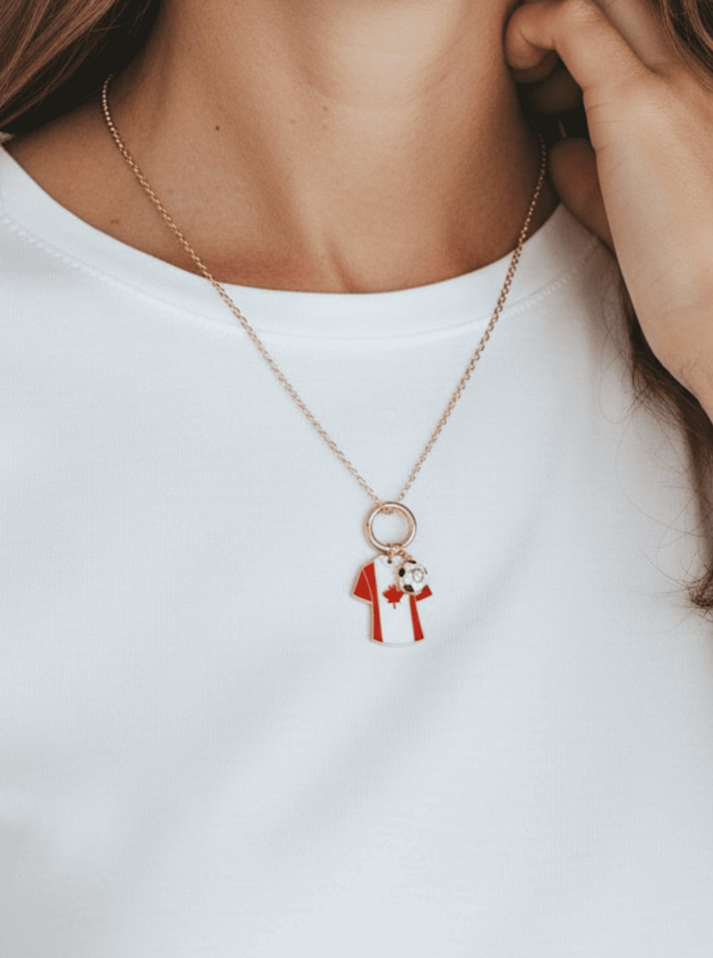 Enameled Soccer Shirt Choker Necklace
