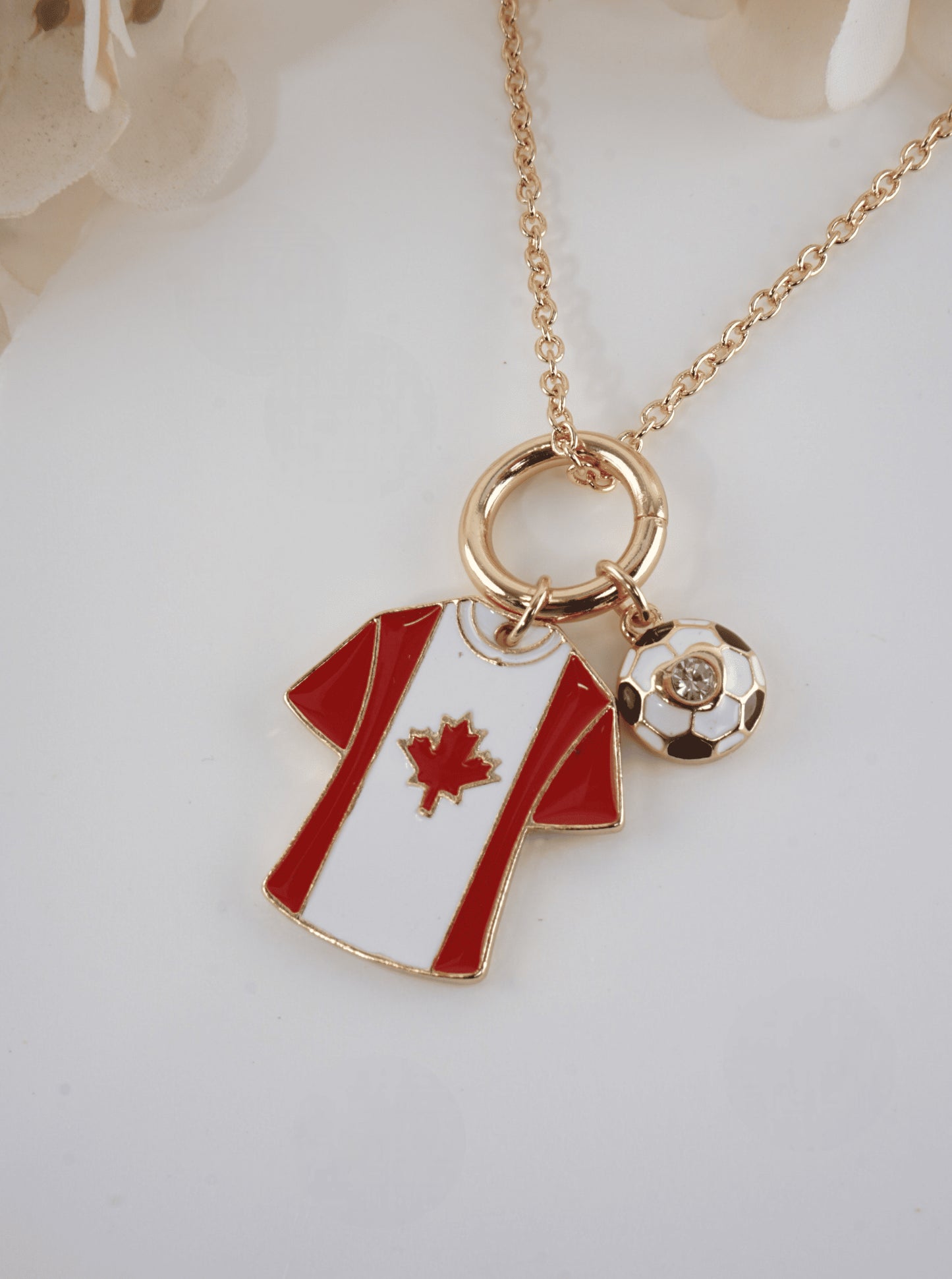 Enameled Soccer Shirt Choker Necklace