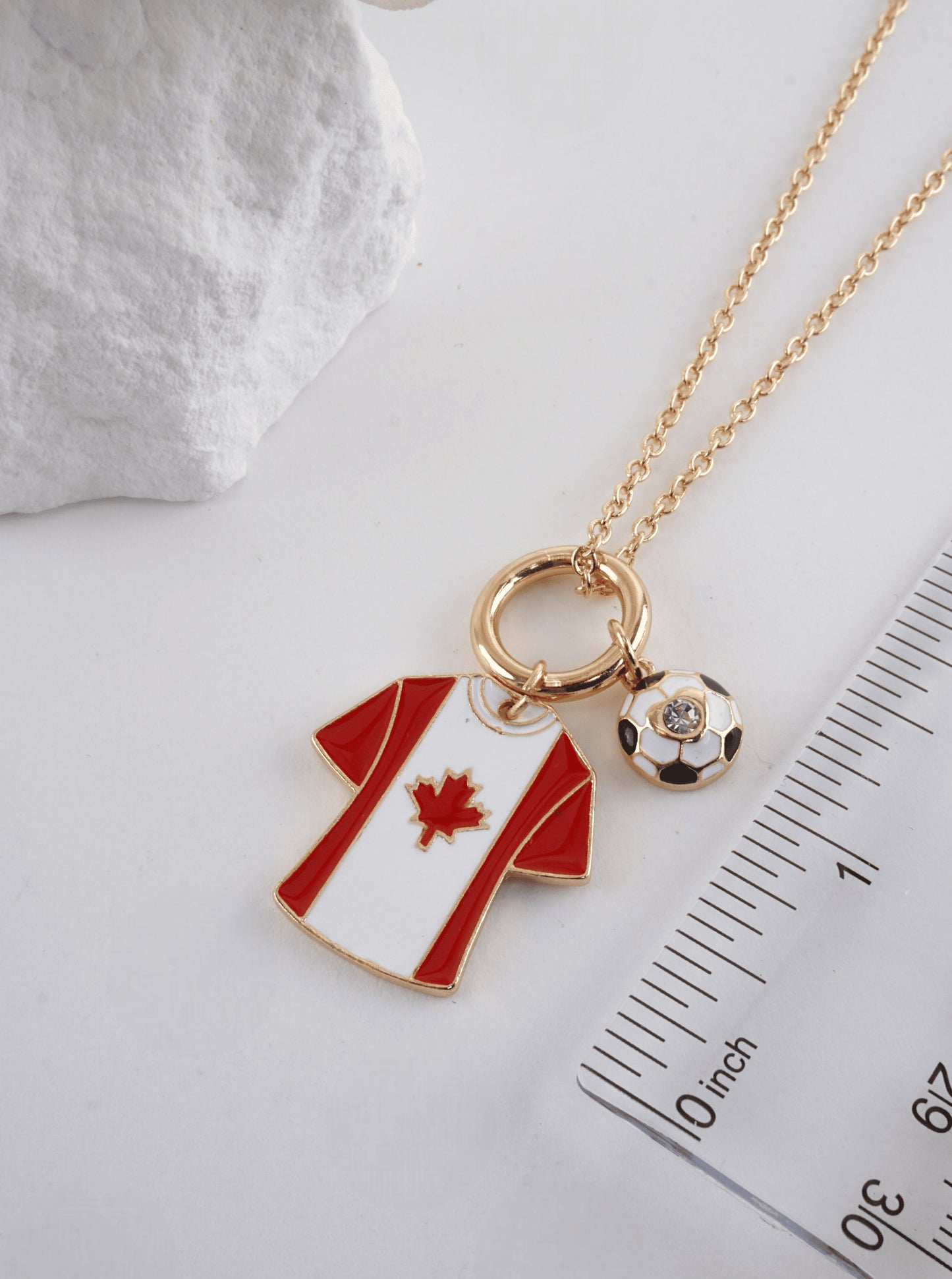 Enameled Soccer Shirt Choker Necklace