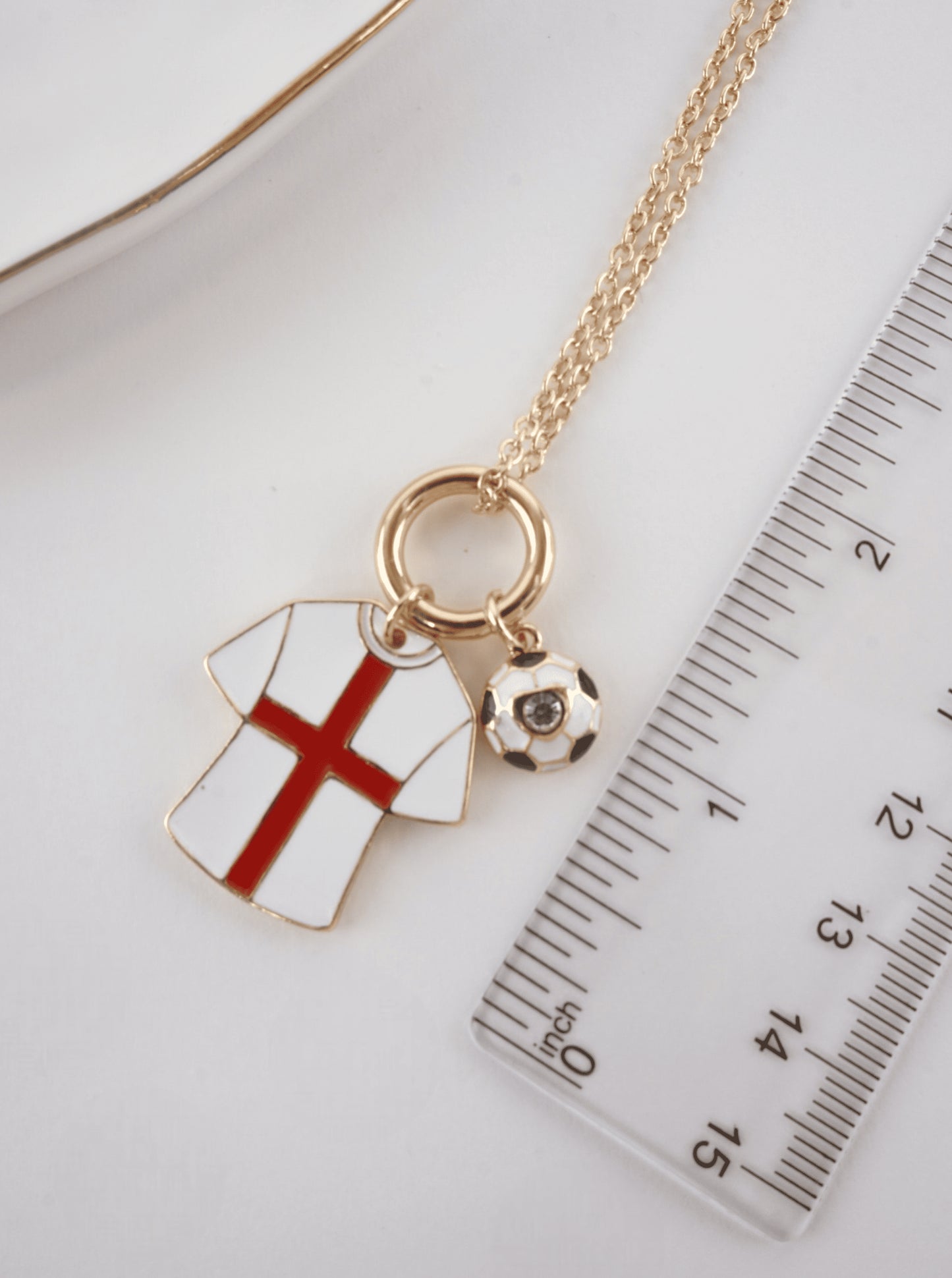Enameled Soccer Shirt Choker Necklace