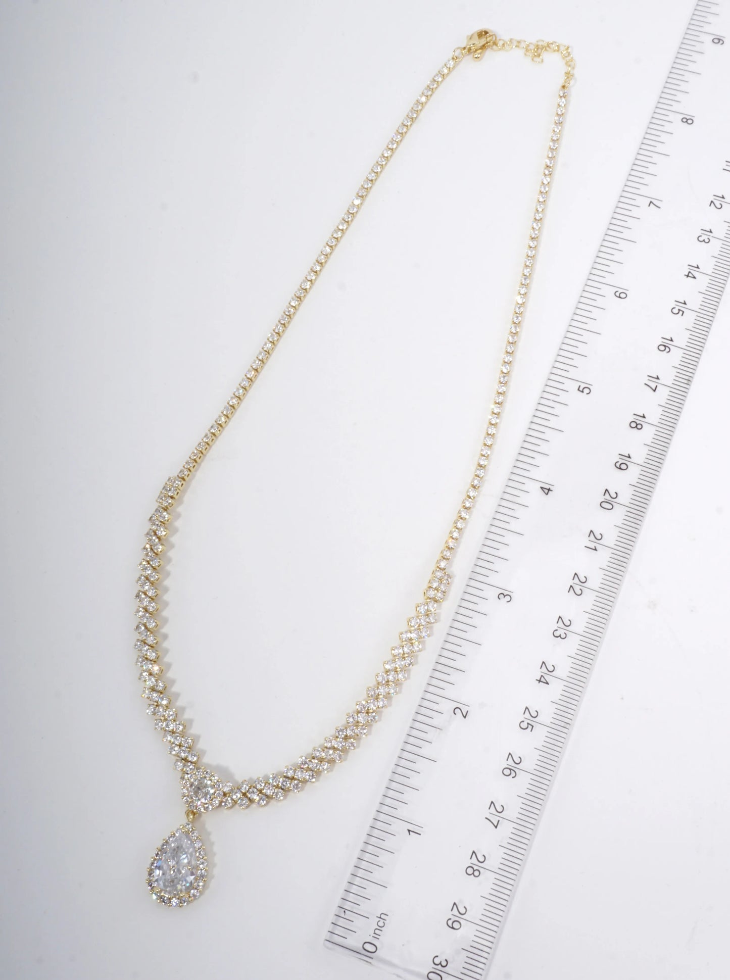 Teardrop Pave Tennis Necklace Design