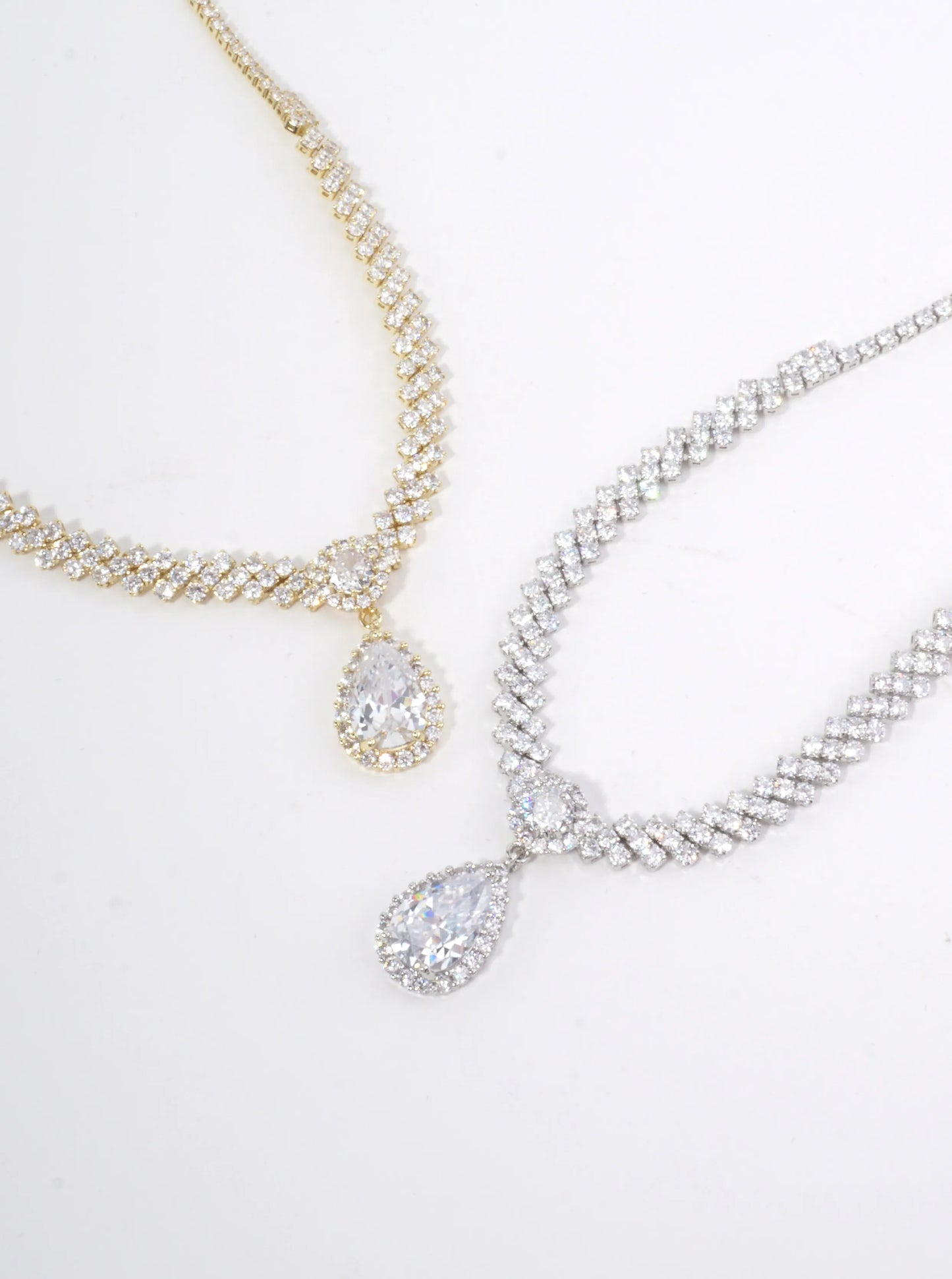 Teardrop Pave Tennis Necklace Design