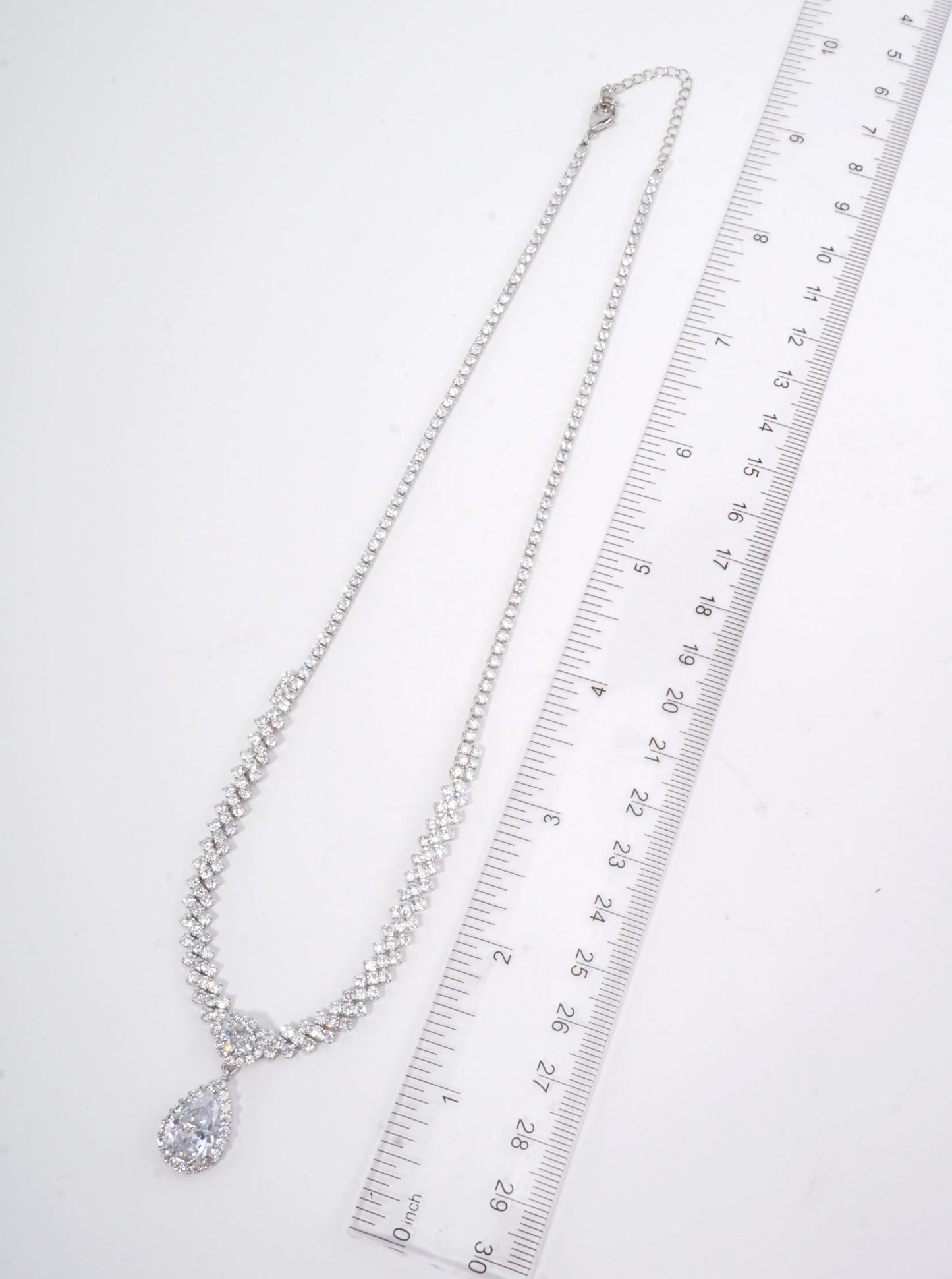 Teardrop Pave Tennis Necklace Design