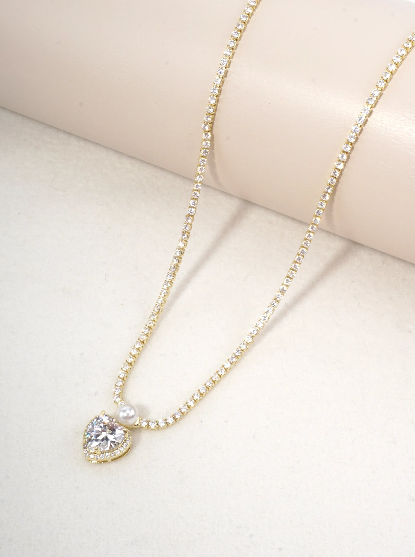 Love Inspired Heart Tennis Necklace
