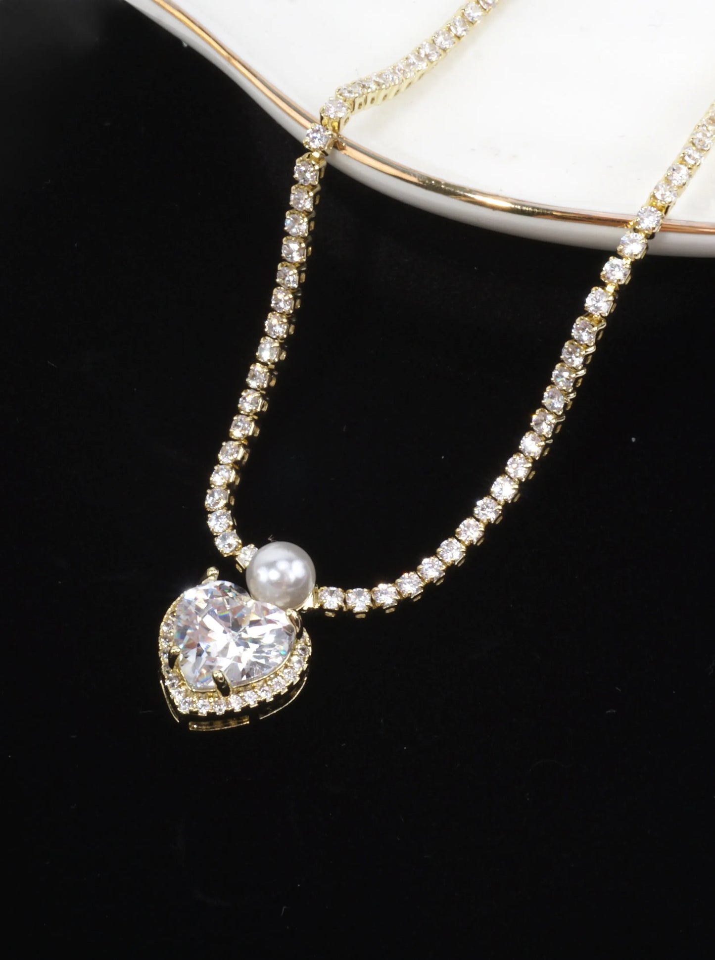 Love Inspired Heart Tennis Necklace