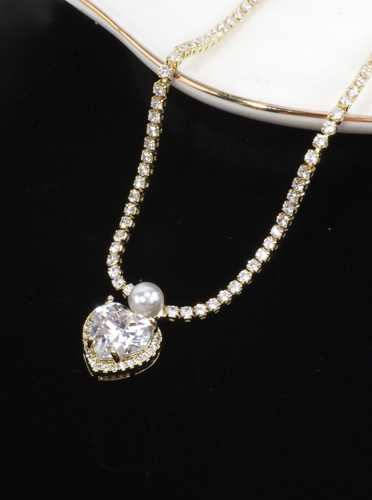 Love Inspired Heart Tennis Necklace
