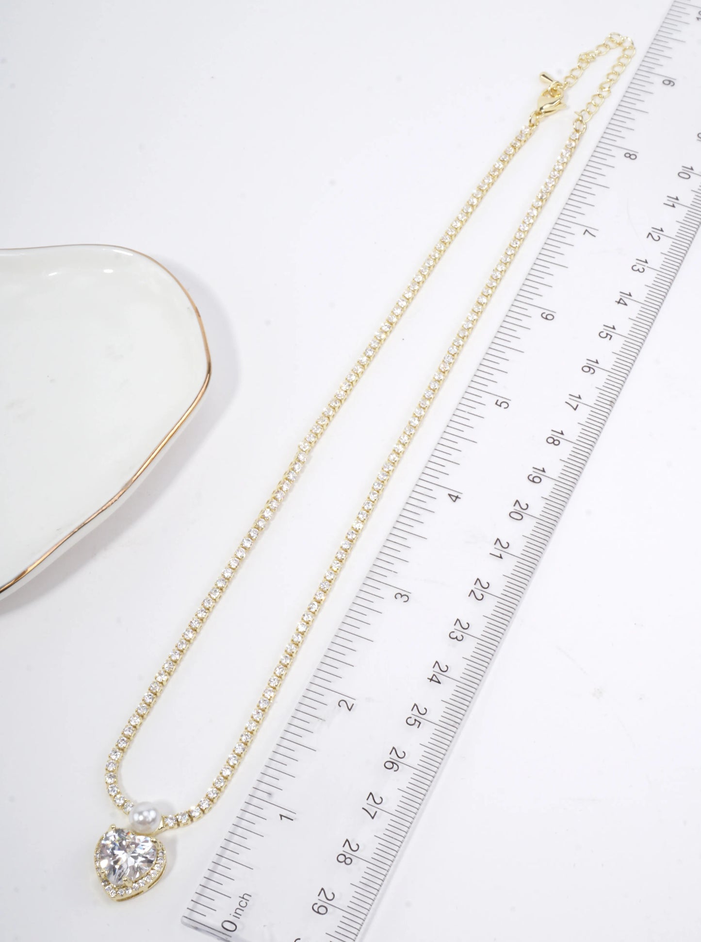 Love Inspired Heart Tennis Necklace