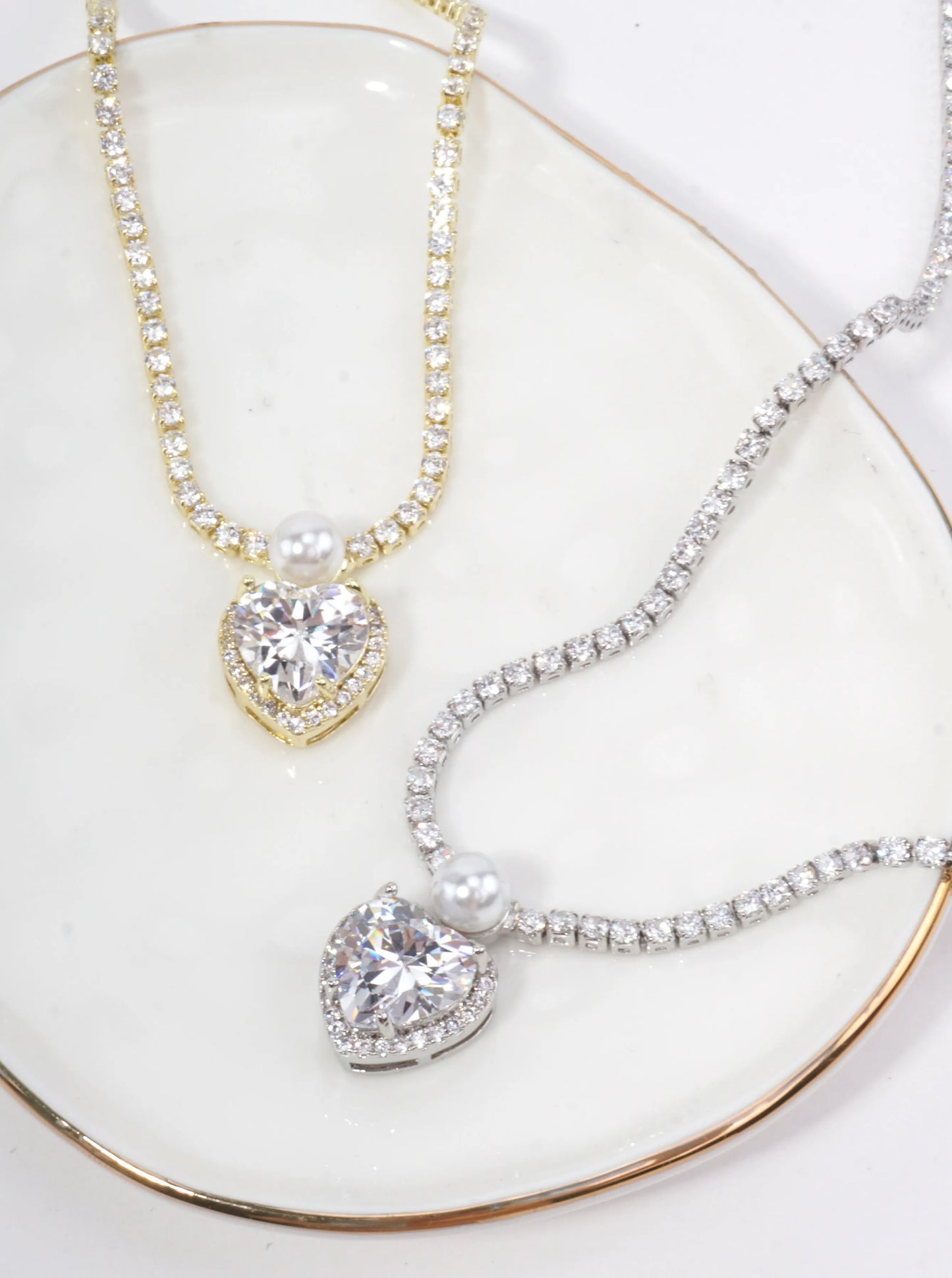 Love Inspired Heart Tennis Necklace