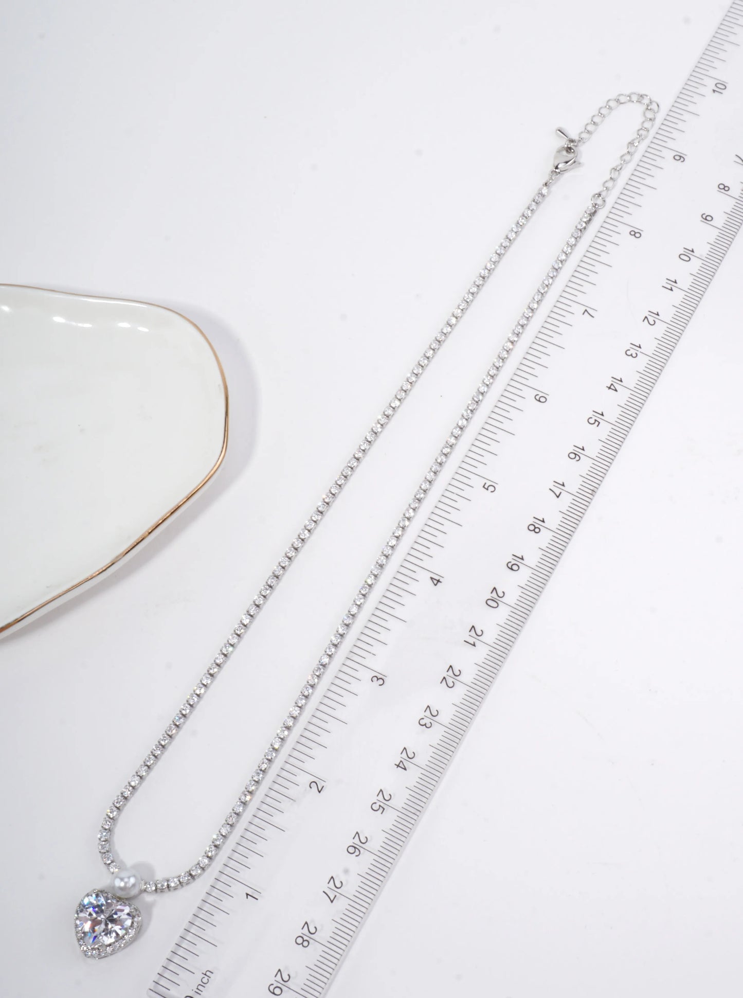 Love Inspired Heart Tennis Necklace