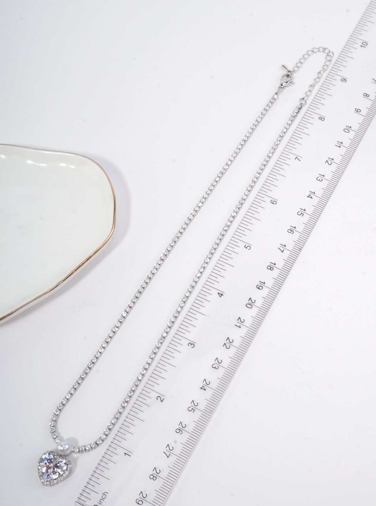 Love Inspired Heart Tennis Necklace