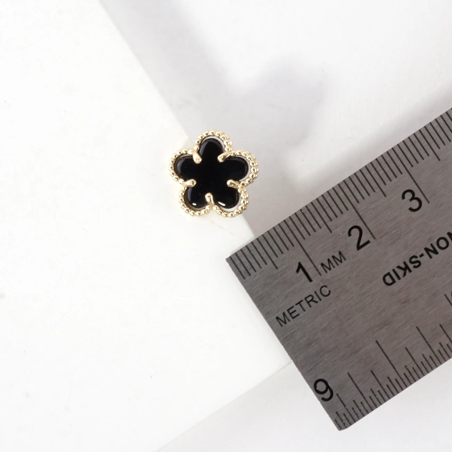 MOP Textured Flower Stainless Steel Post Earrings