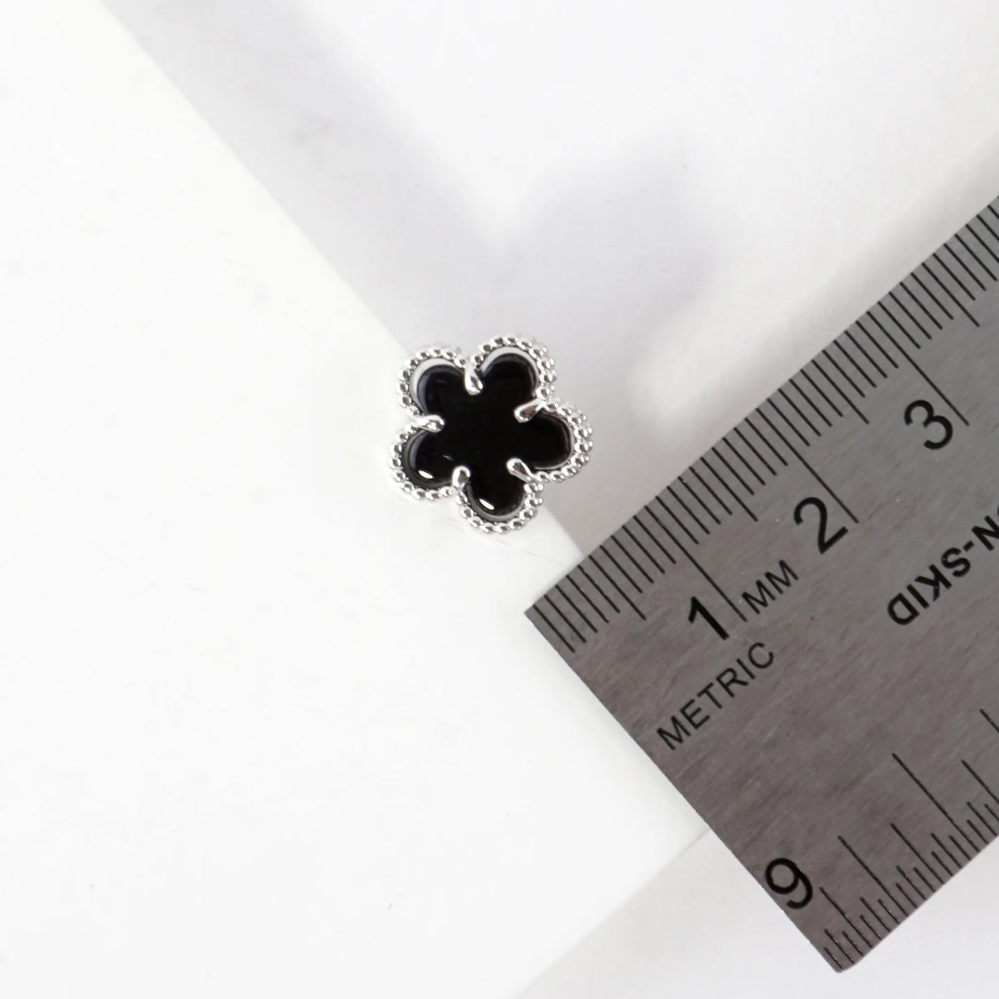 MOP Textured Flower Stainless Steel Post Earrings