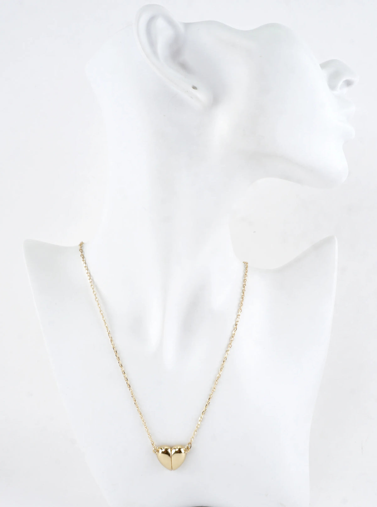 Magnetic Split Heart Pendant Necklace