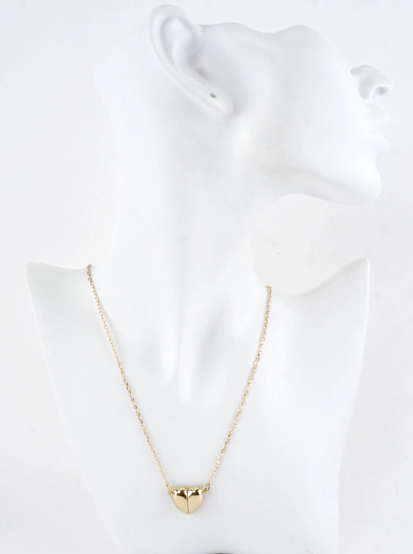 Magnetic Split Heart Pendant Necklace