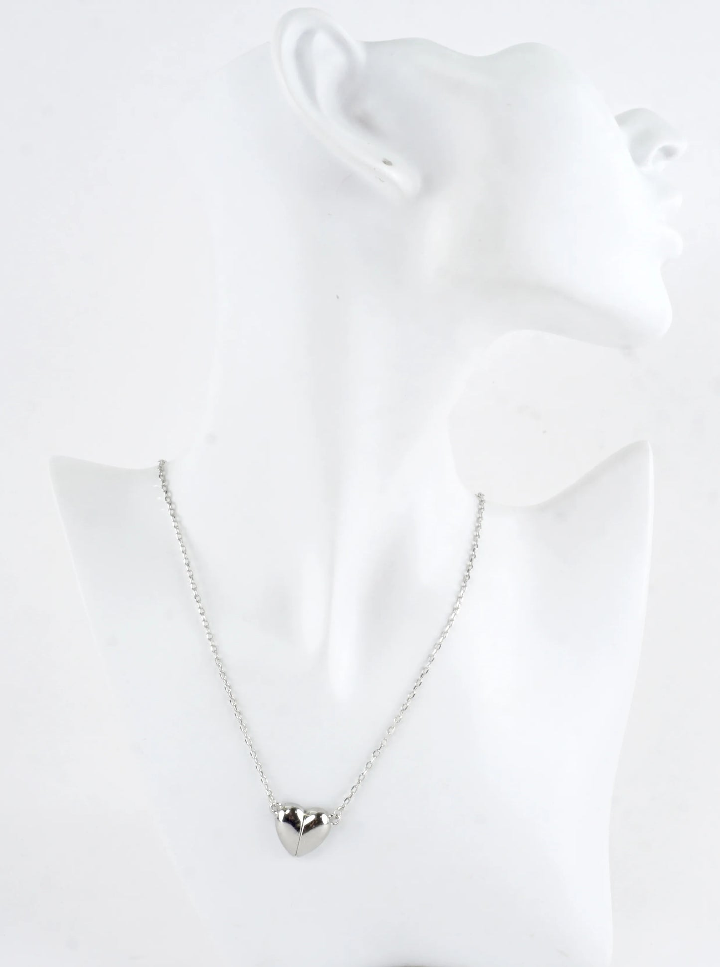 Magnetic Split Heart Pendant Necklace