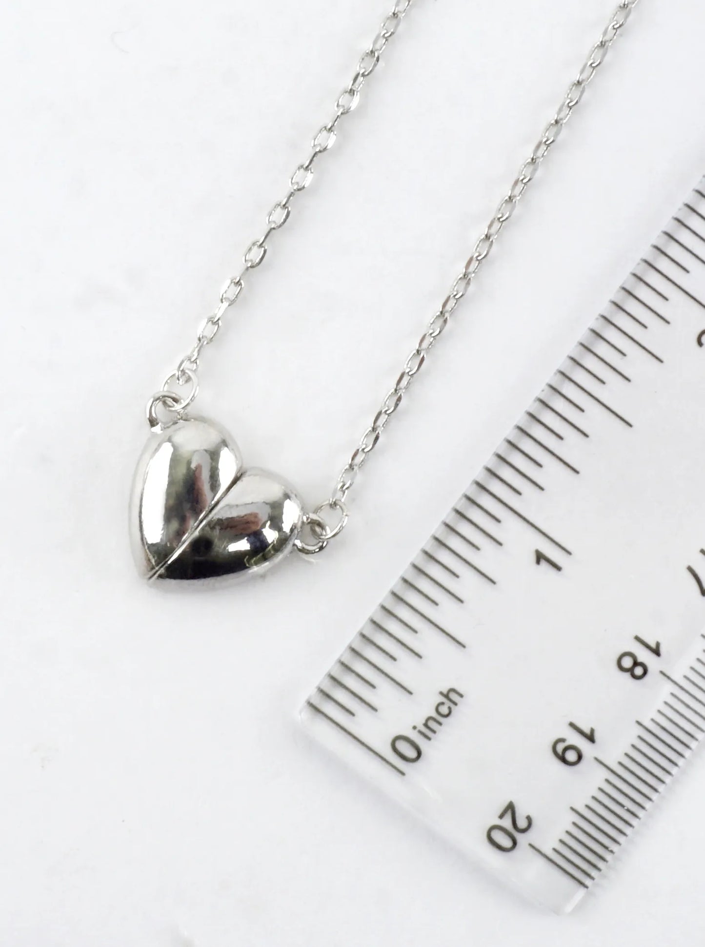 Magnetic Split Heart Pendant Necklace
