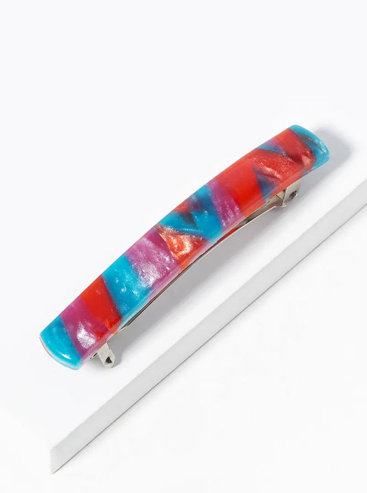 Marble Acetate French Barrette Hair Clip
