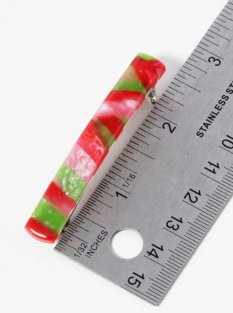 Marble Acetate French Barrette Hair Clip