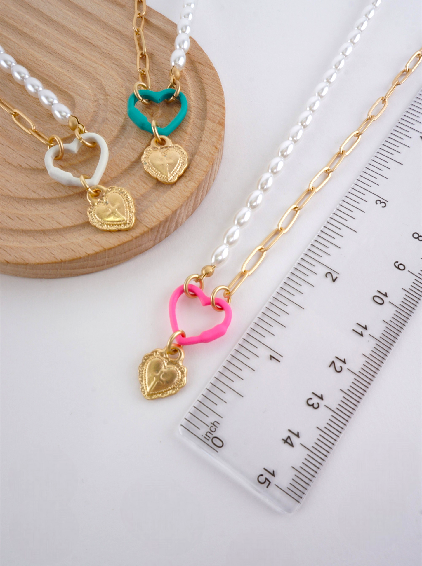 Matte Heart Pendant Necklace