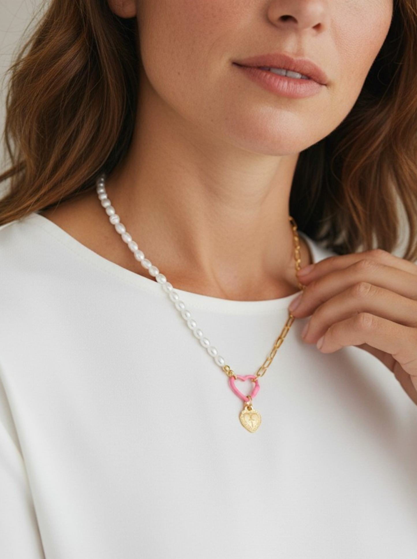 Matte Heart Pendant Necklace