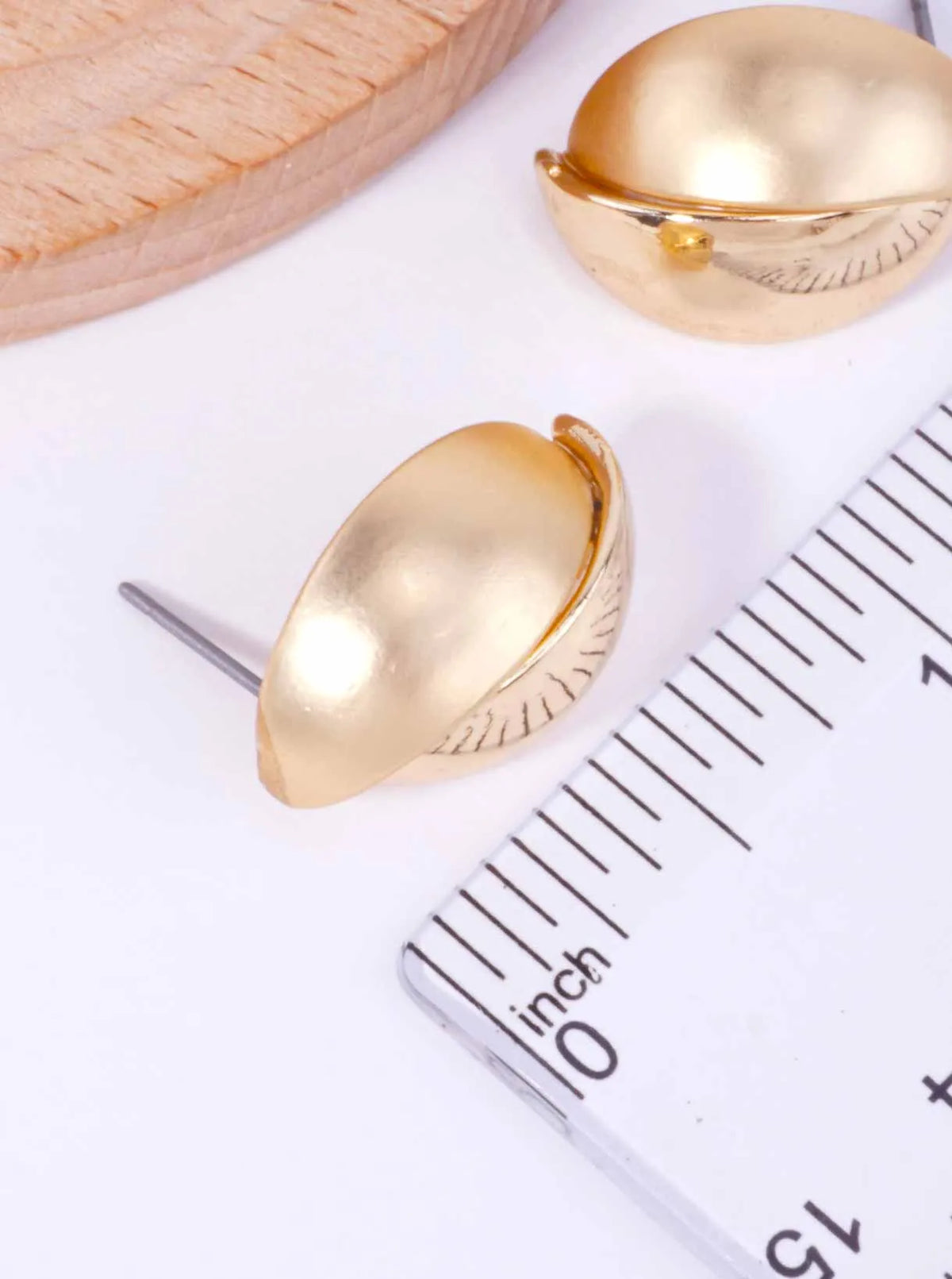 Matte Polished Dome Stud Earrings
