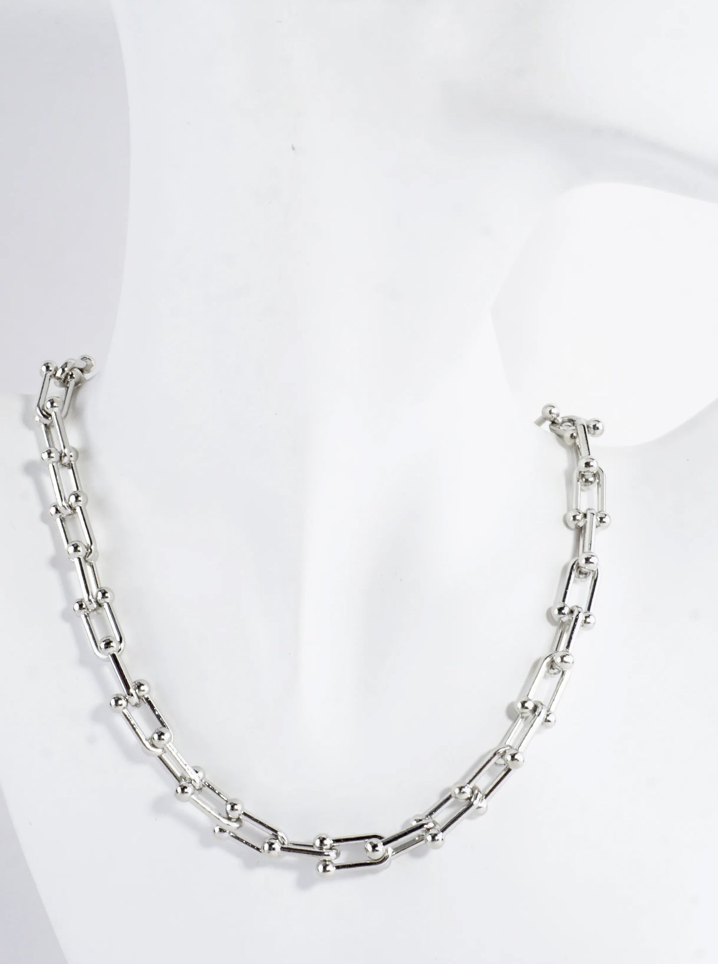 Medium Alloy Horseshoe Chain Necklace
