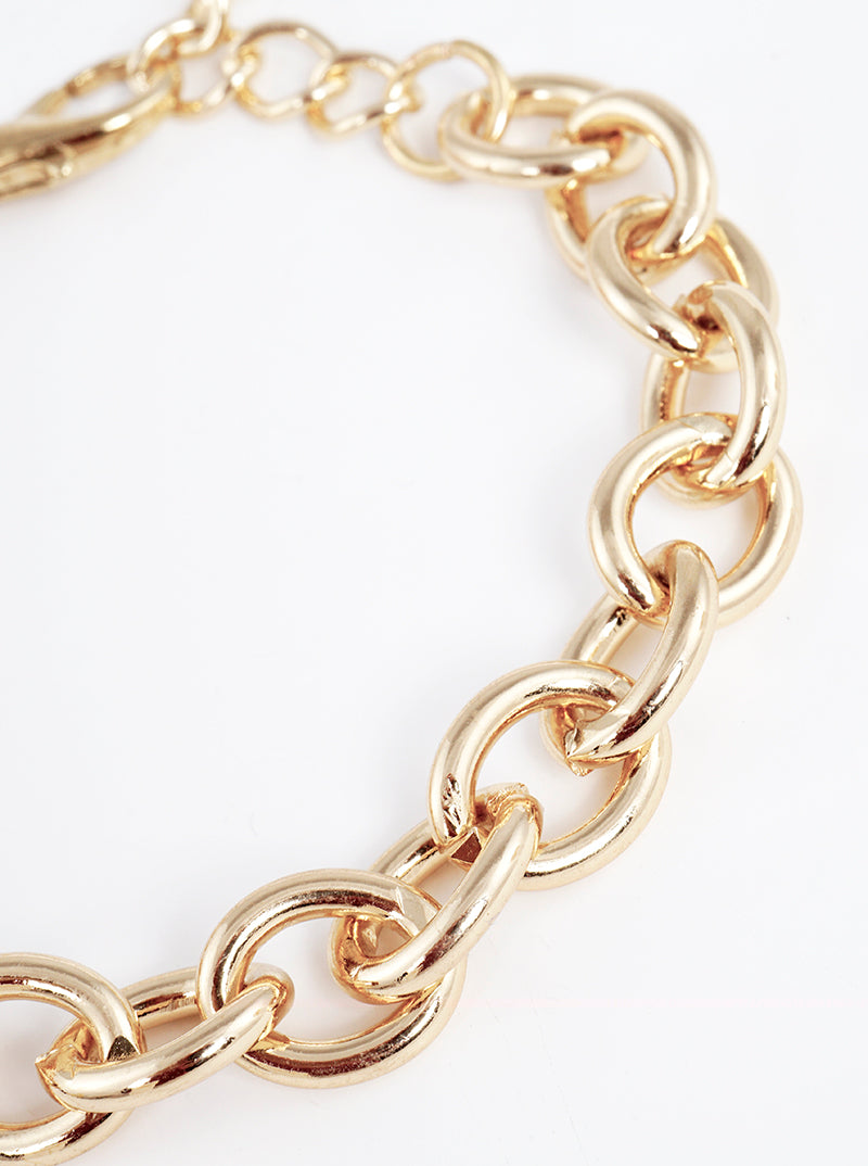 Metal 10mm Chunky Chain Bracelet