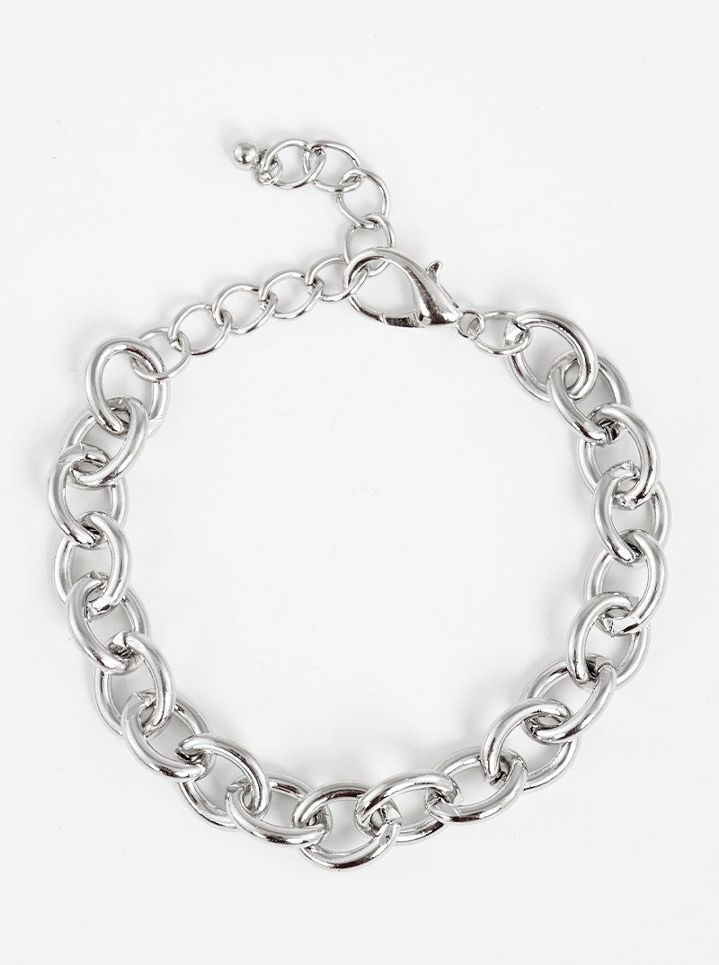 Metal 10mm Chunky Chain Bracelet
