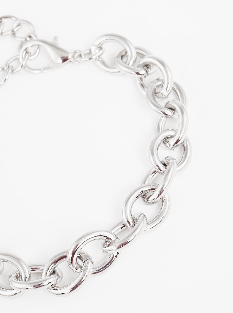 Metal 10mm Chunky Chain Bracelet