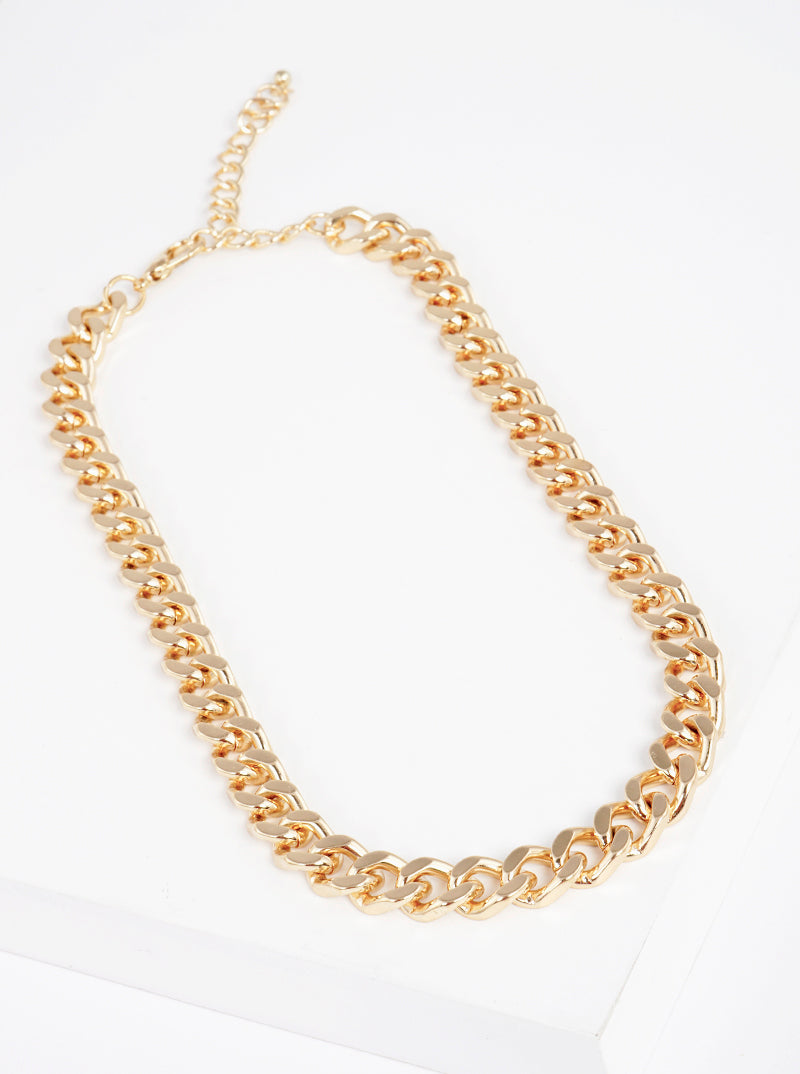 Metal 10mm Curb Chain Necklace
