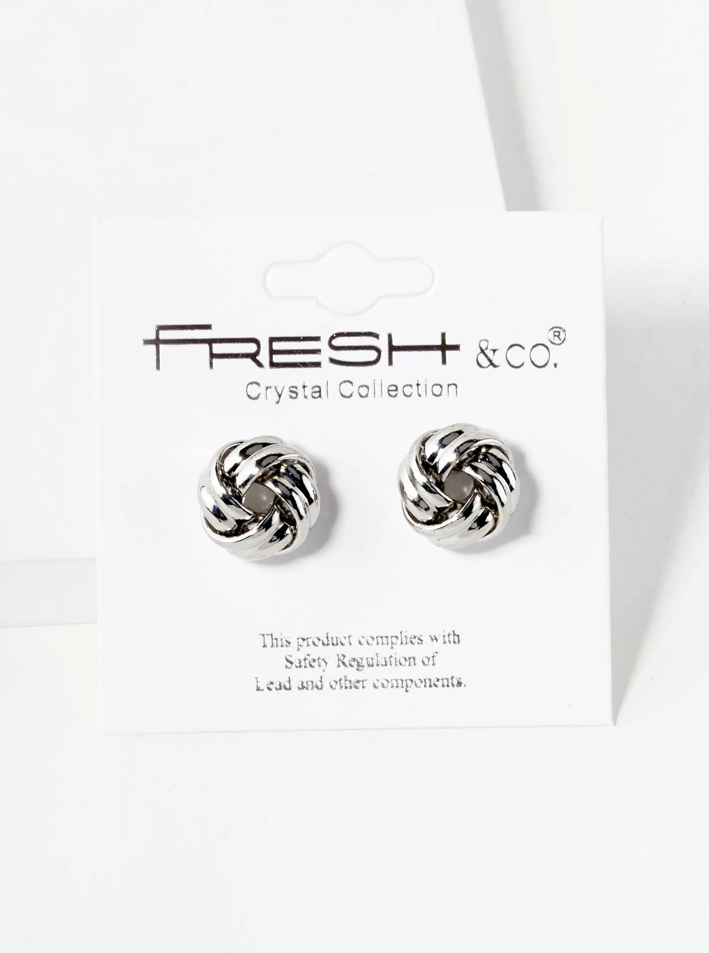 Metal 12mm Love Knot Stud Earrings