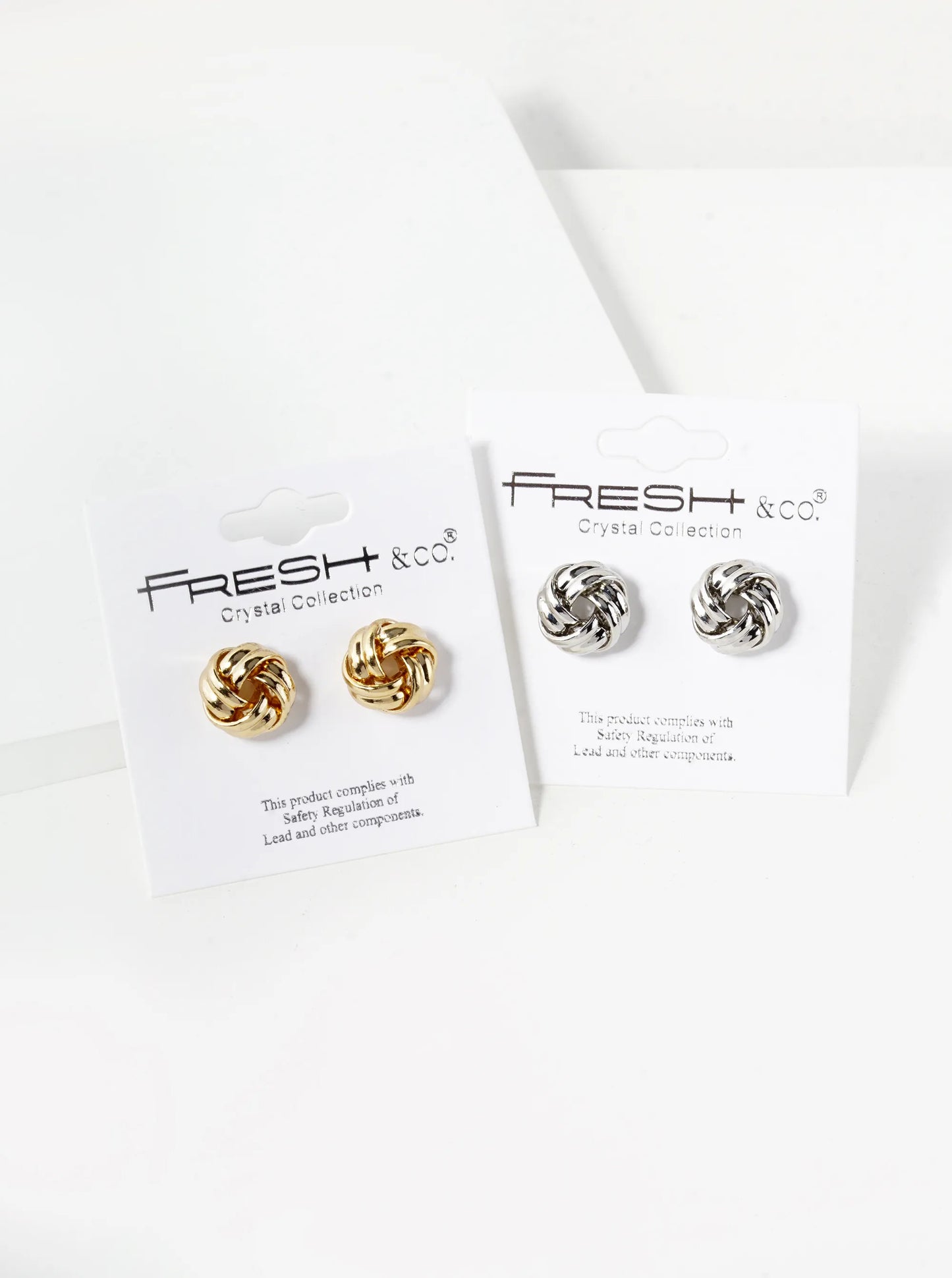 Metal 12mm Love Knot Stud Earrings