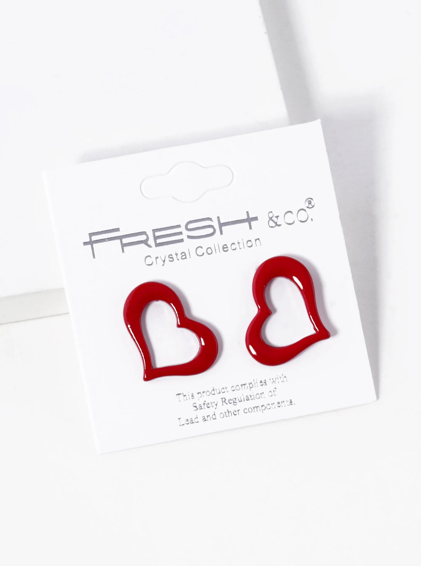 Metal 17mm Heart Stud Earrings