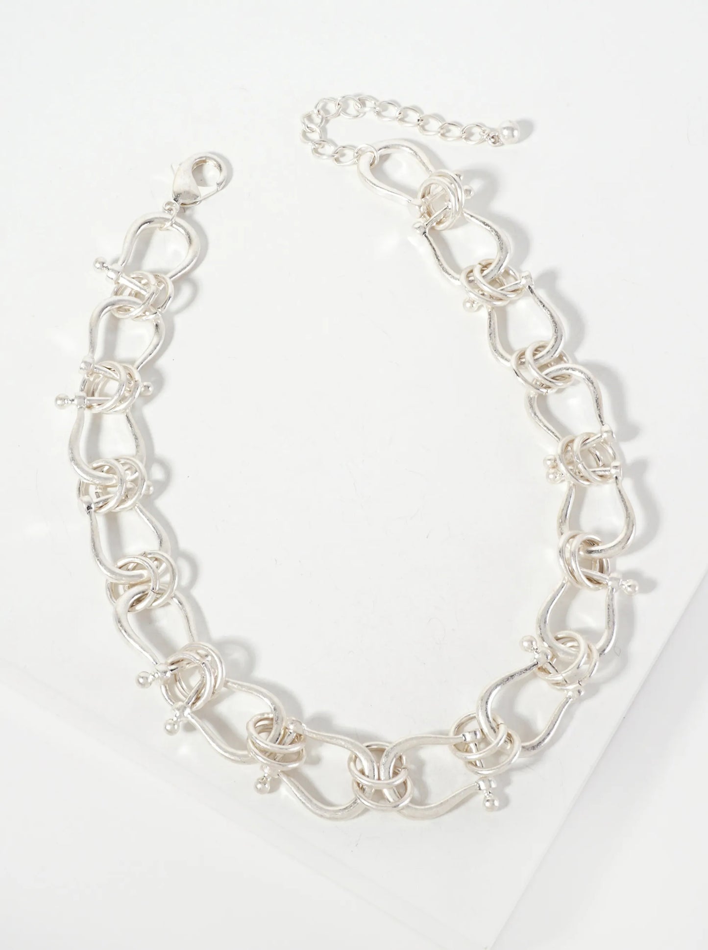 Metal 18-inch Chunky Horseshoe Link Chain Necklace