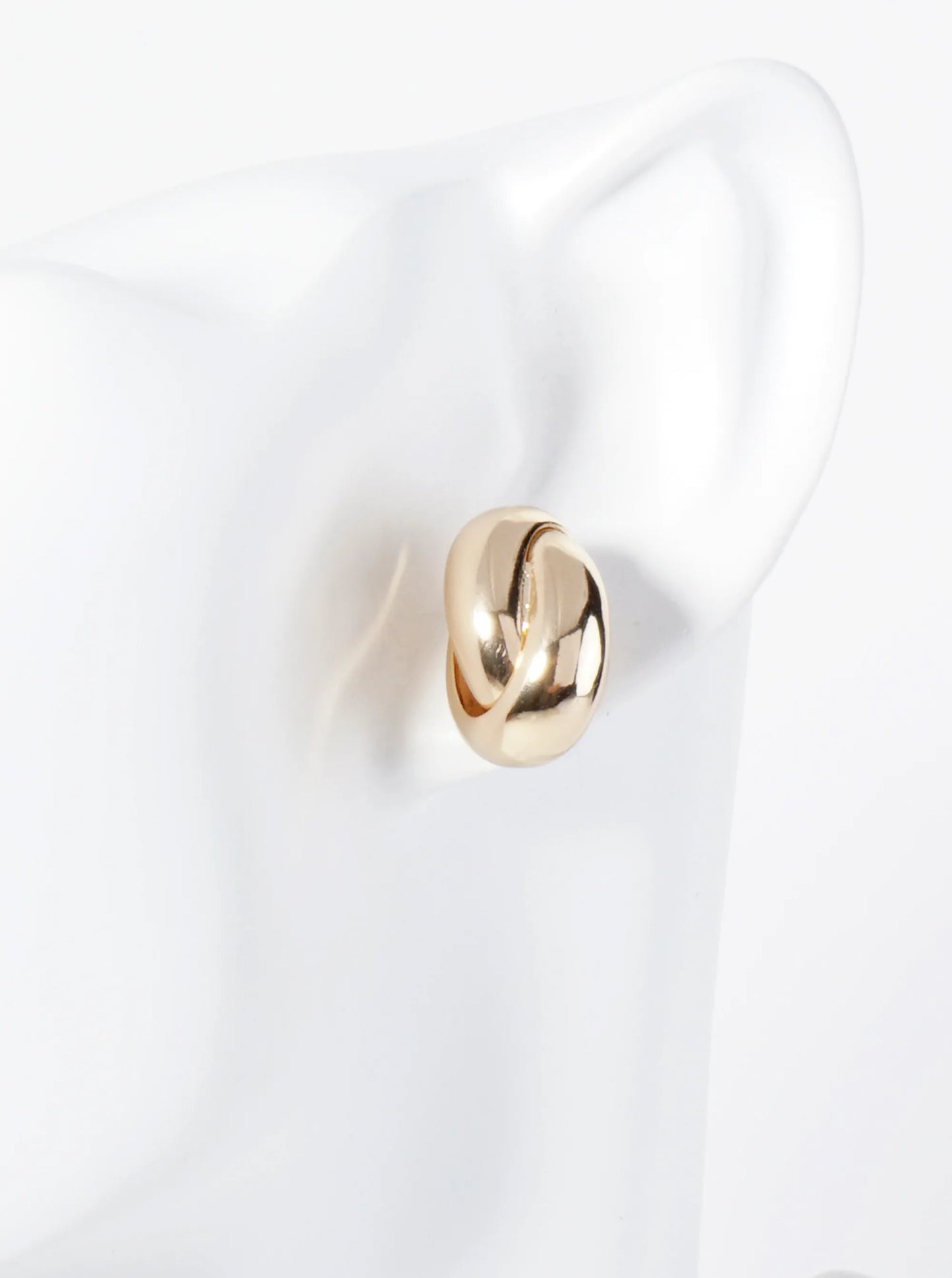Metal 18mm Love Knot Stud Earrings
