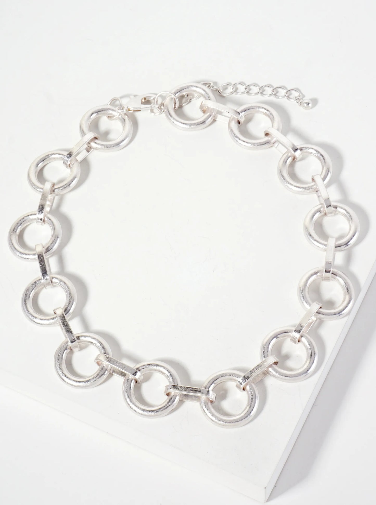 Metal 20mm Hollow Circle Chain Necklace