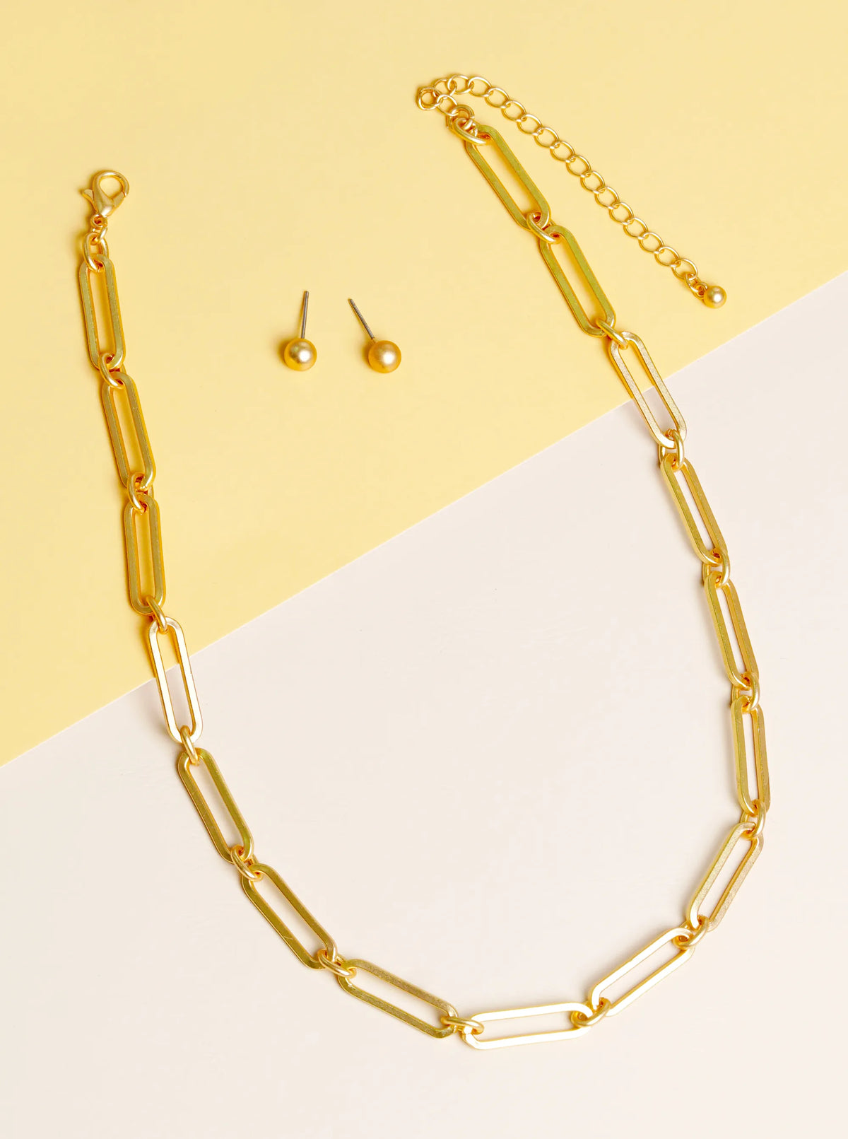 Metal 20mm Link Chain 14 Inch Necklace